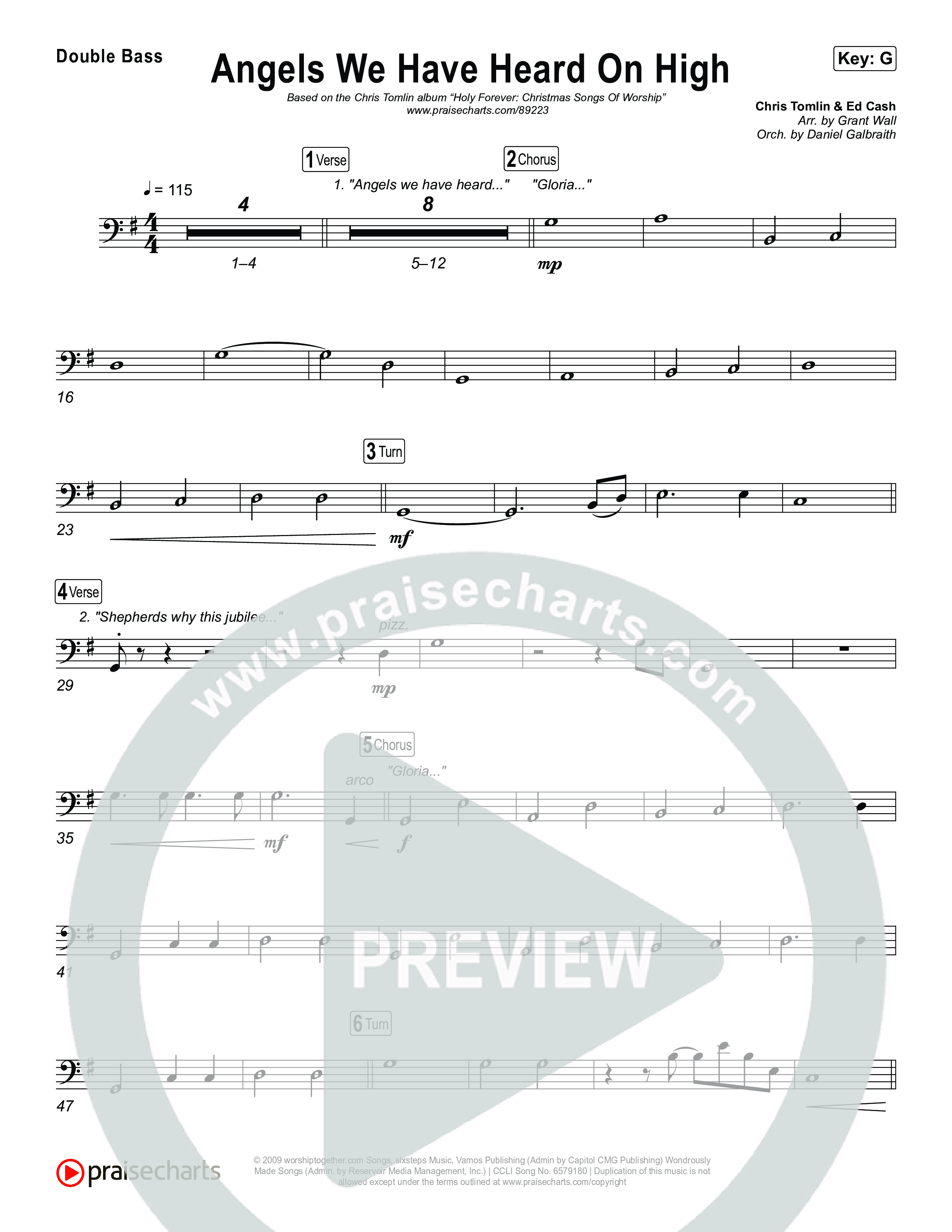 Angels We Have Heard On High String Bass (Chris Tomlin)