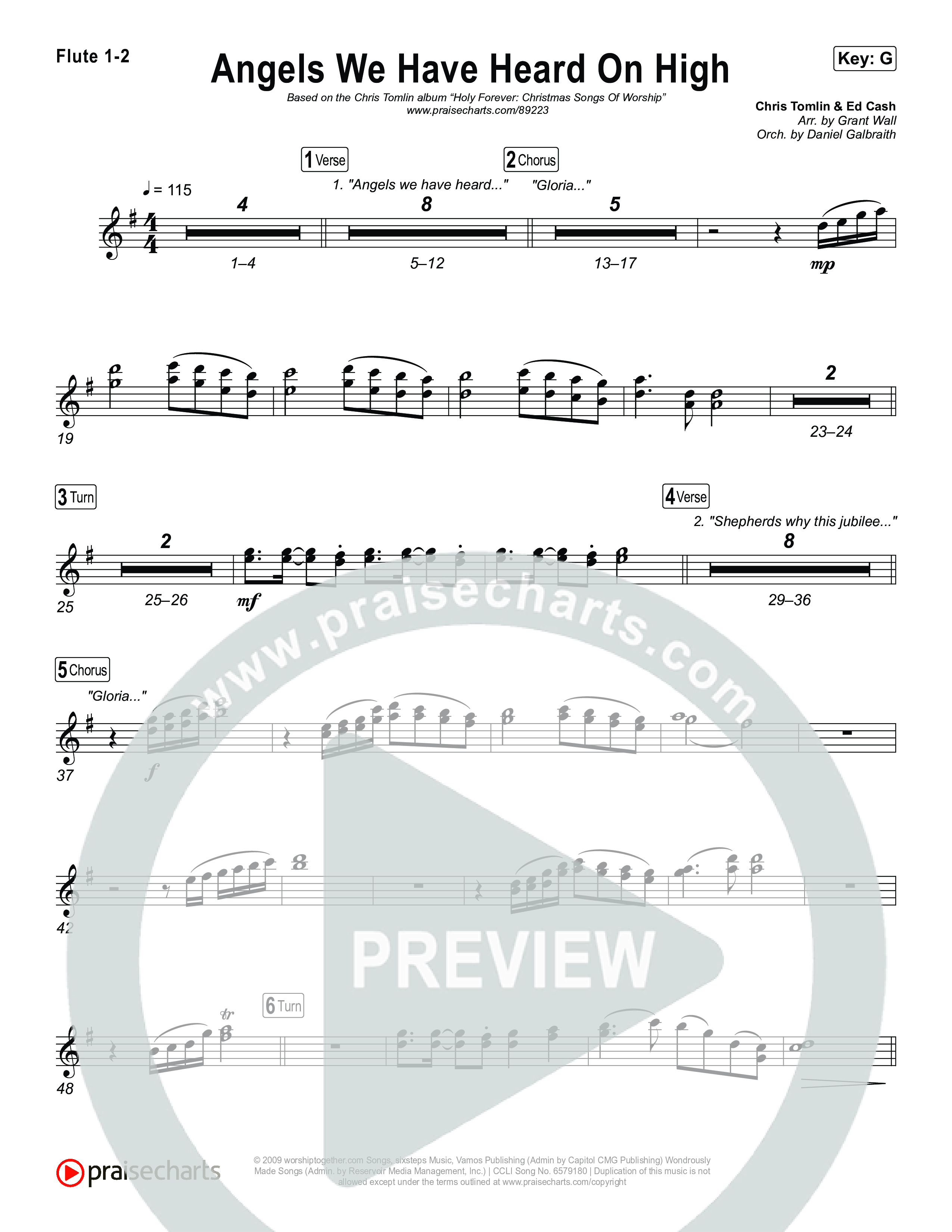 Angels We Have Heard On High Flute 1,2 (Chris Tomlin)