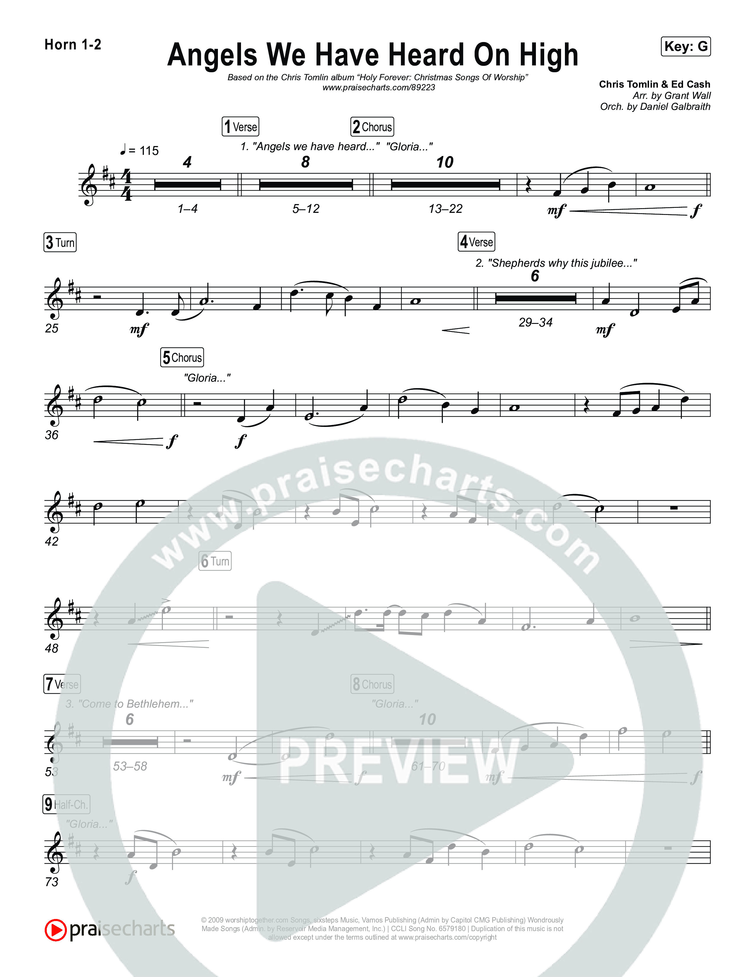 Angels We Have Heard On High Brass Pack (Chris Tomlin)