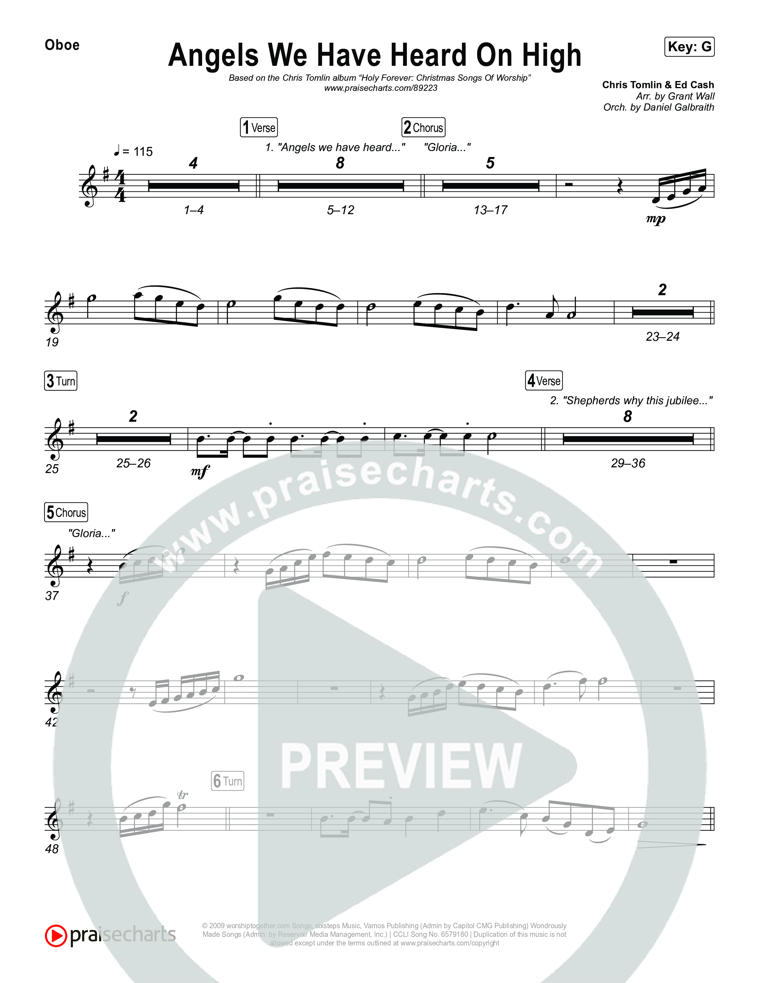 Angels We Have Heard On High Wind Pack (Chris Tomlin)