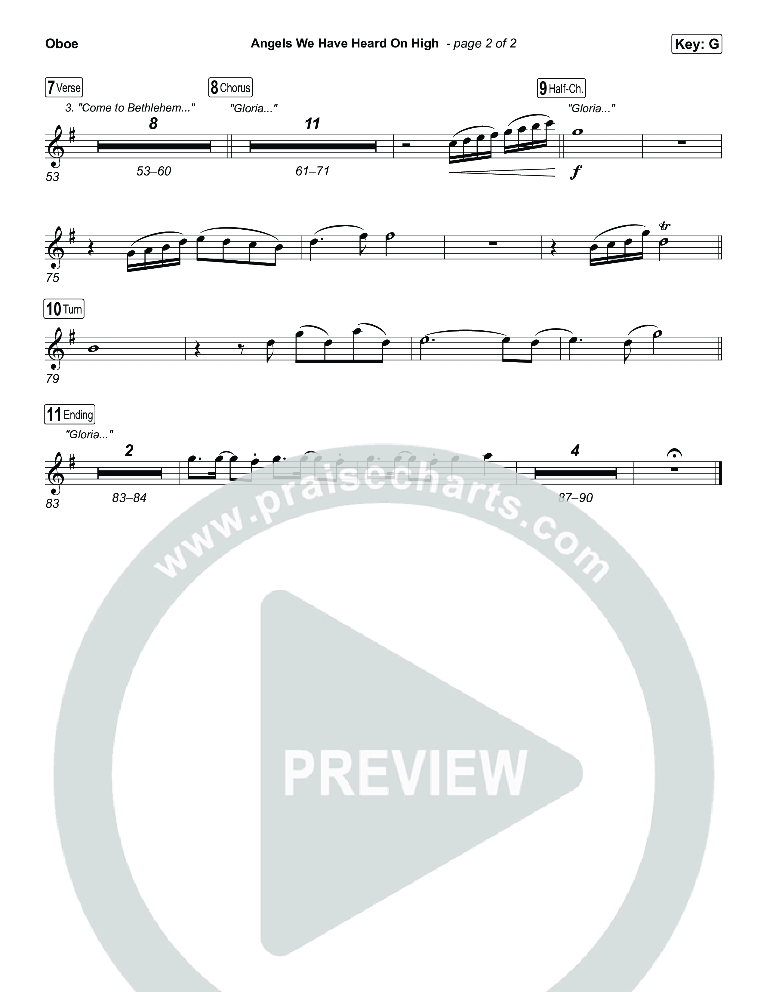 Angels We Have Heard On High Oboe (Chris Tomlin)