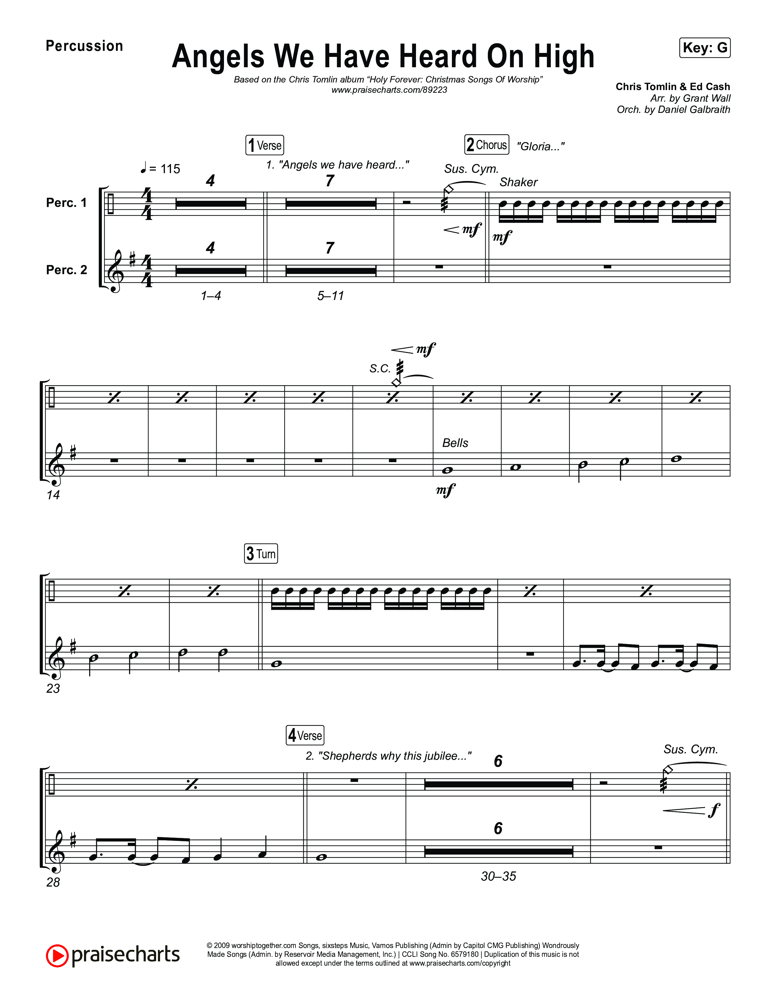 Angels We Have Heard On High Percussion (Chris Tomlin)