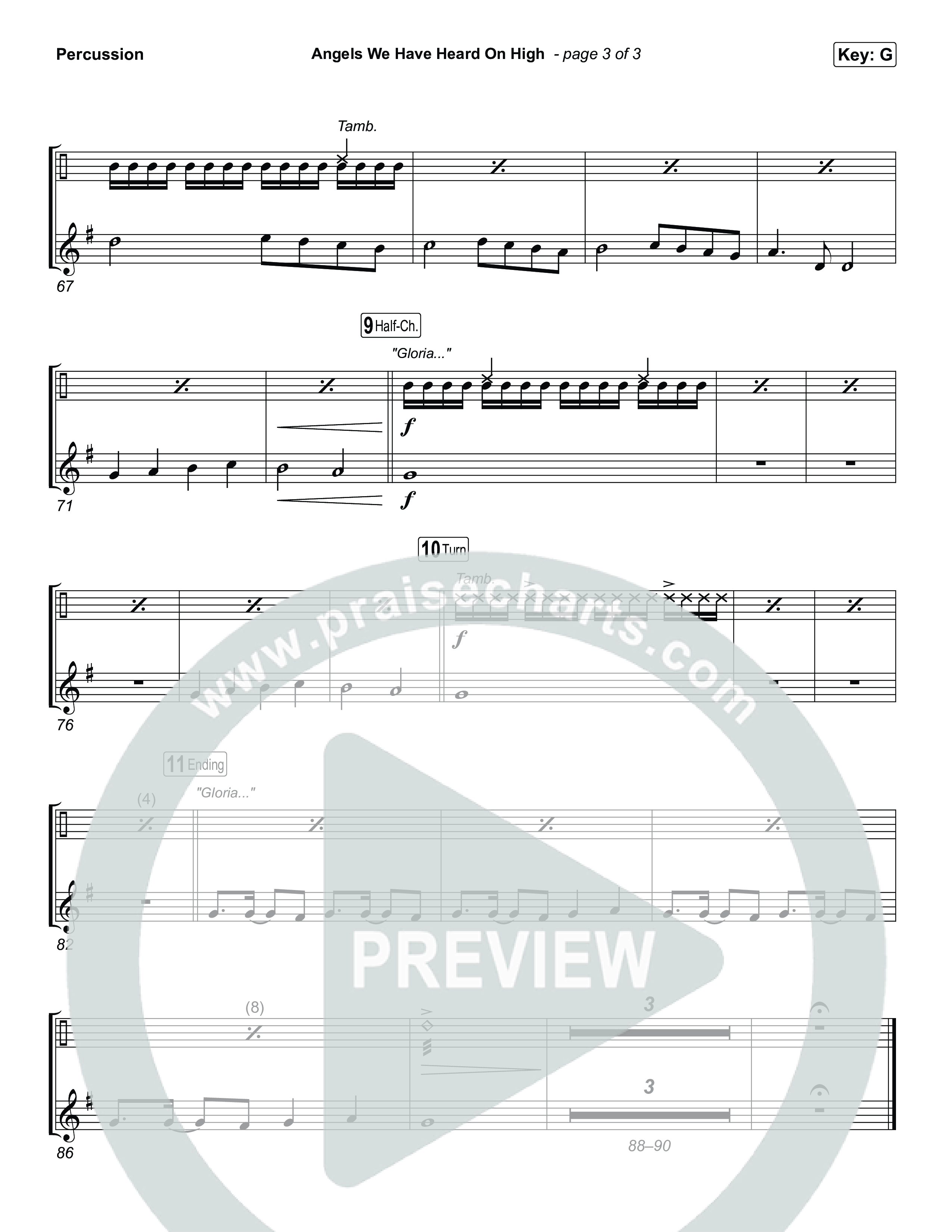 Angels We Have Heard On High Percussion (Chris Tomlin)