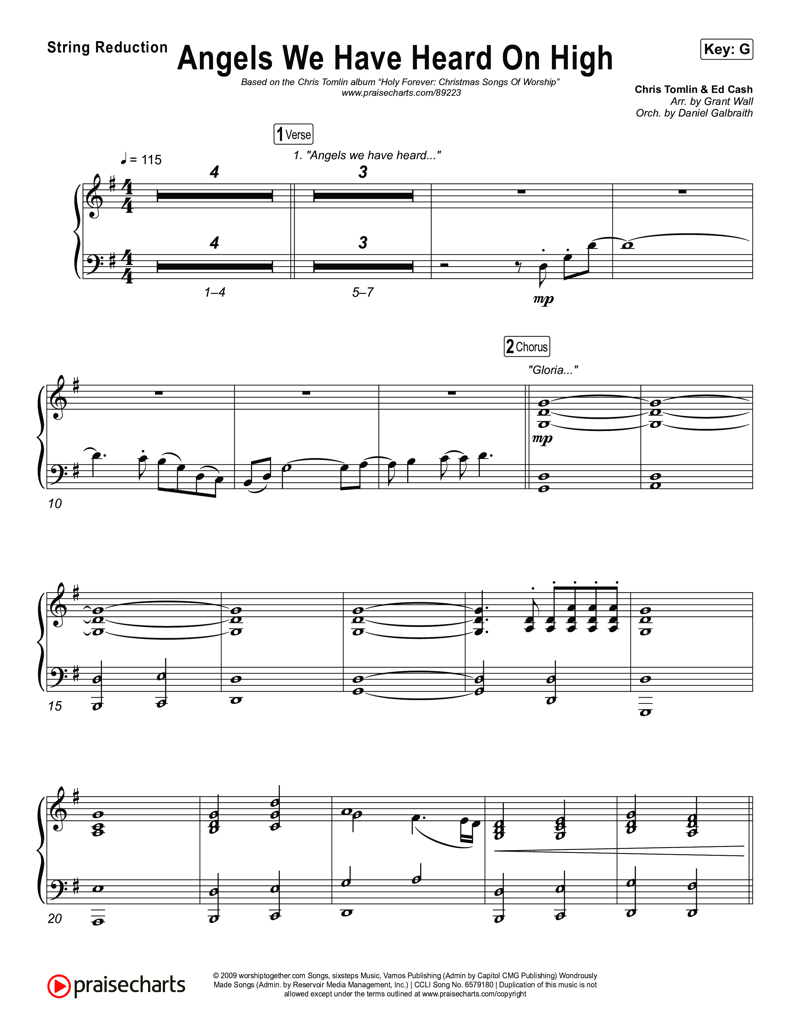 Angels We Have Heard On High String Reduction (Chris Tomlin)