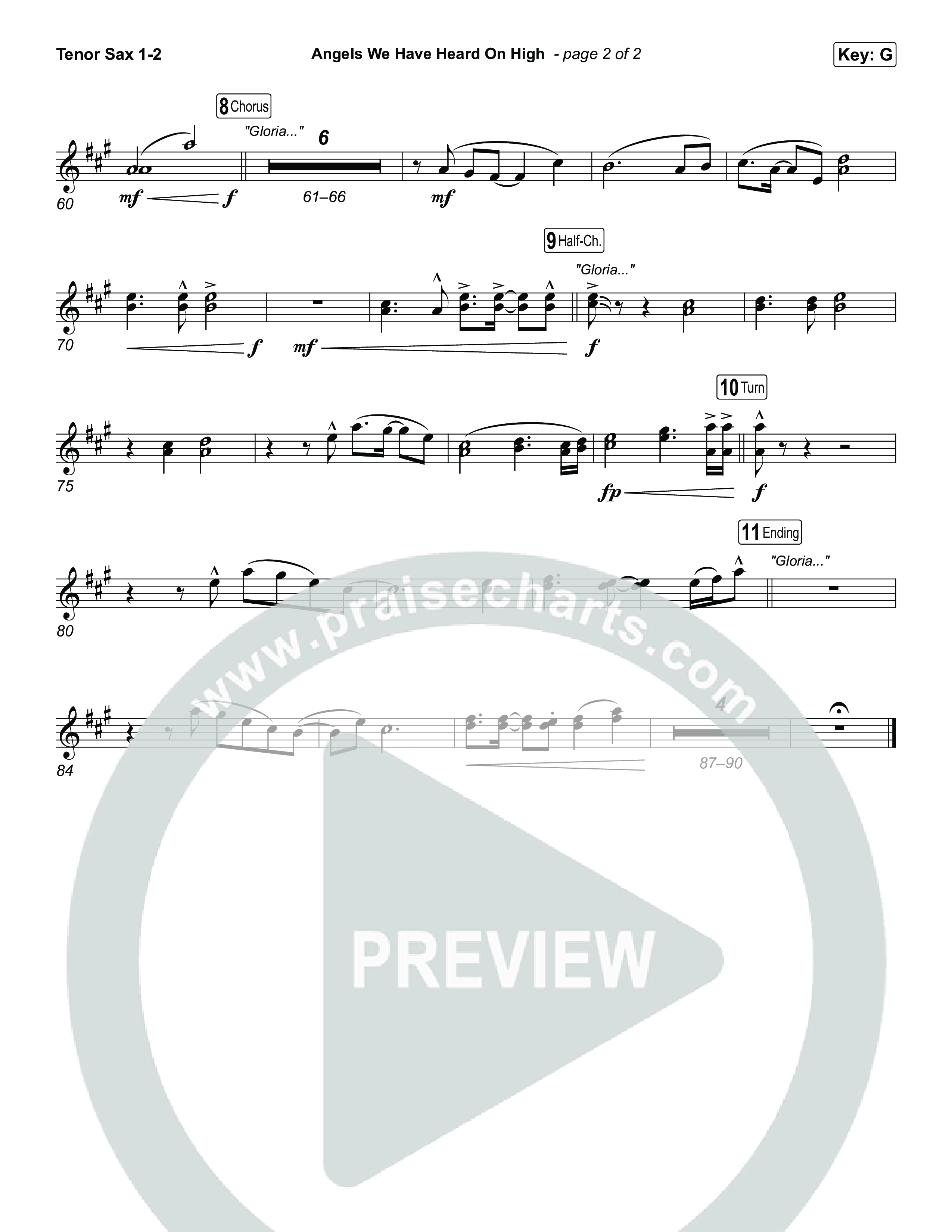 Angels We Have Heard On High Tenor Sax 1,2 (Chris Tomlin)