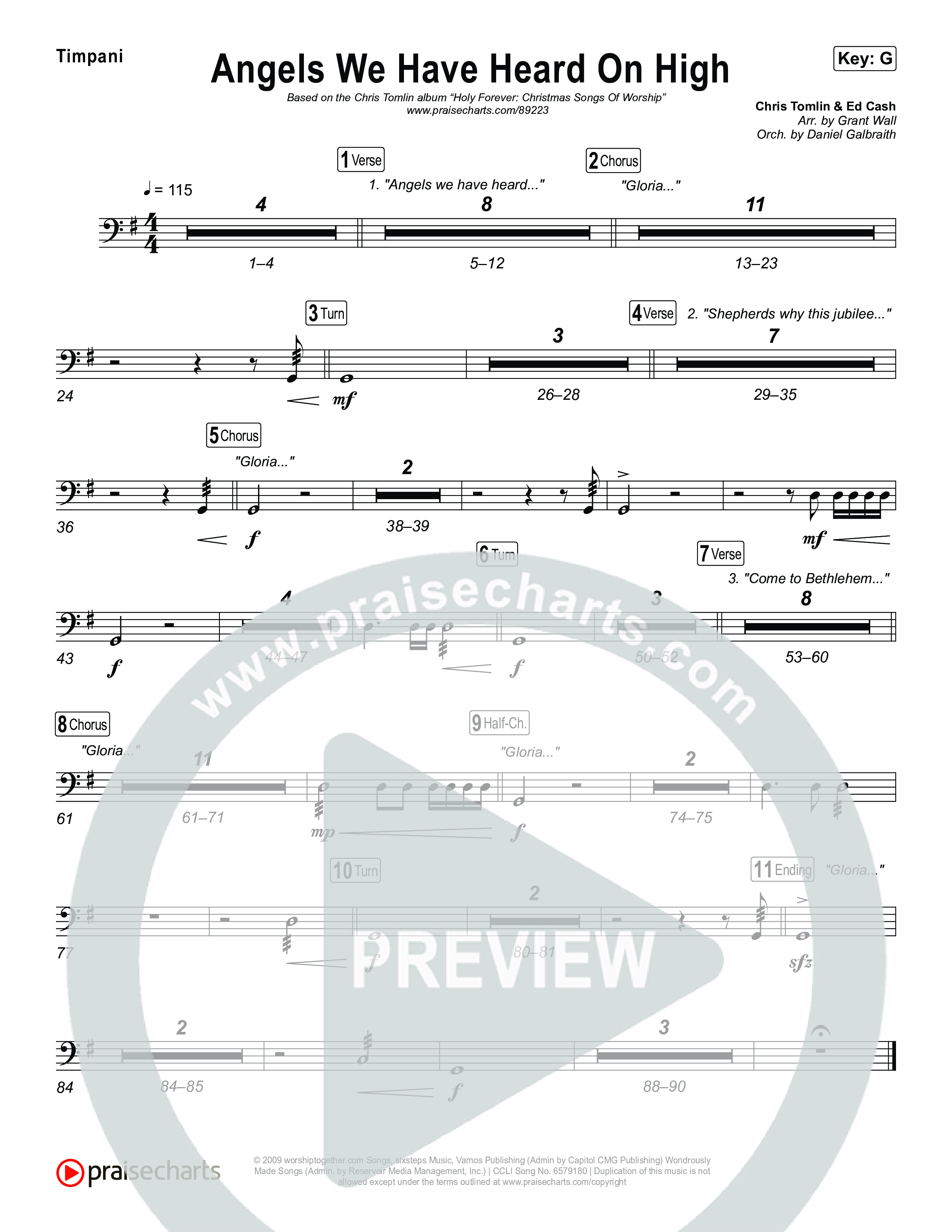 Angels We Have Heard On High Timpani (Chris Tomlin)