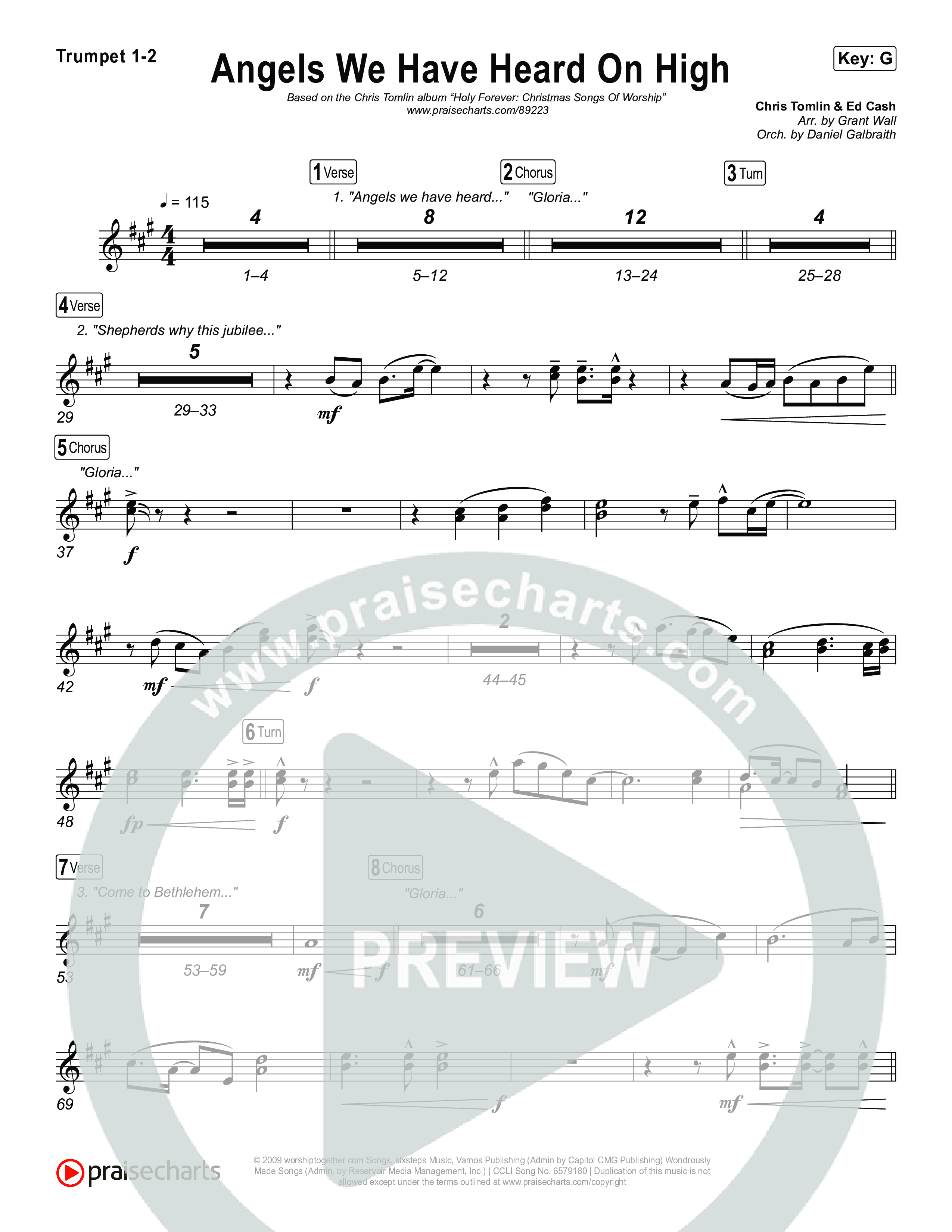 Angels We Have Heard On High Trumpet 1,2 (Chris Tomlin)