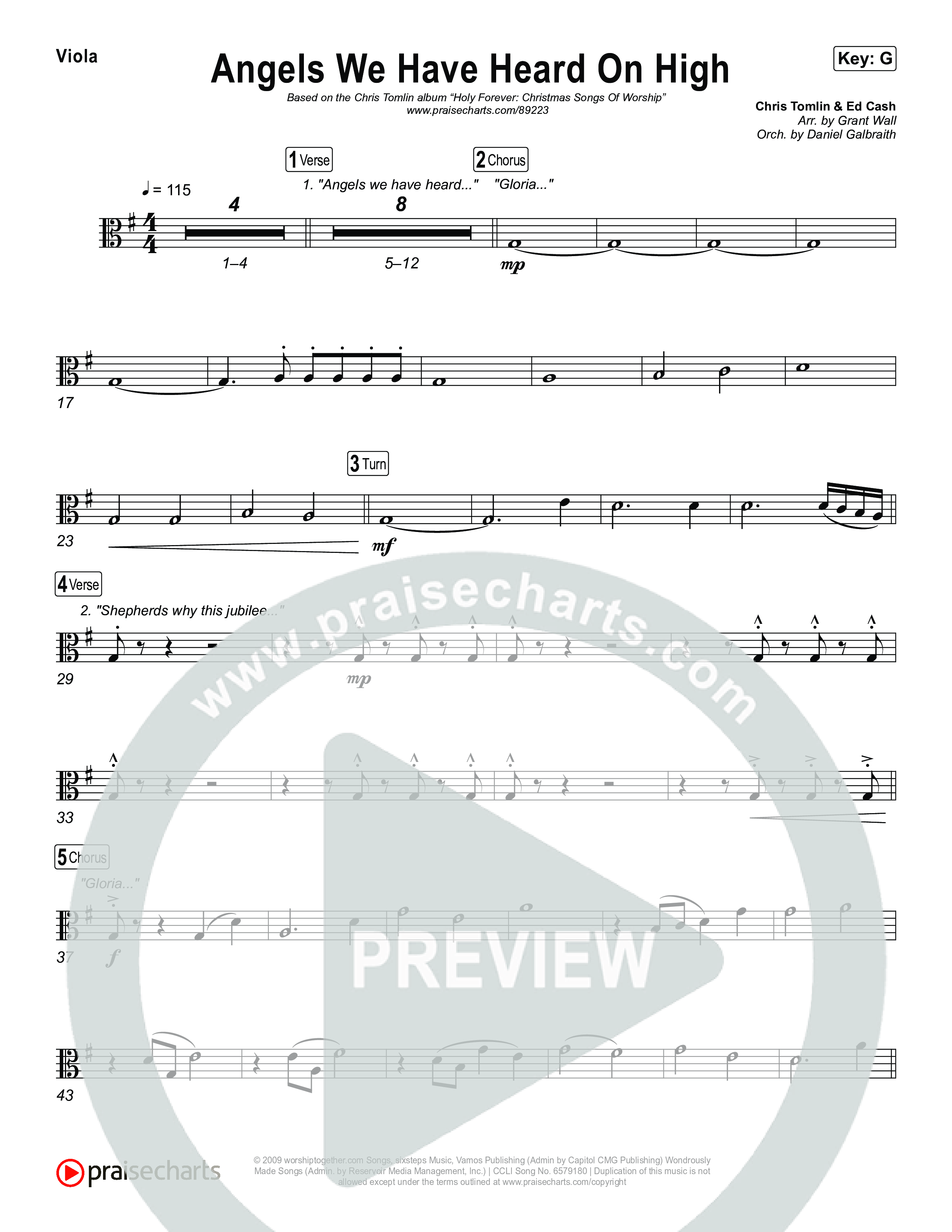 Angels We Have Heard On High String Pack (Chris Tomlin)