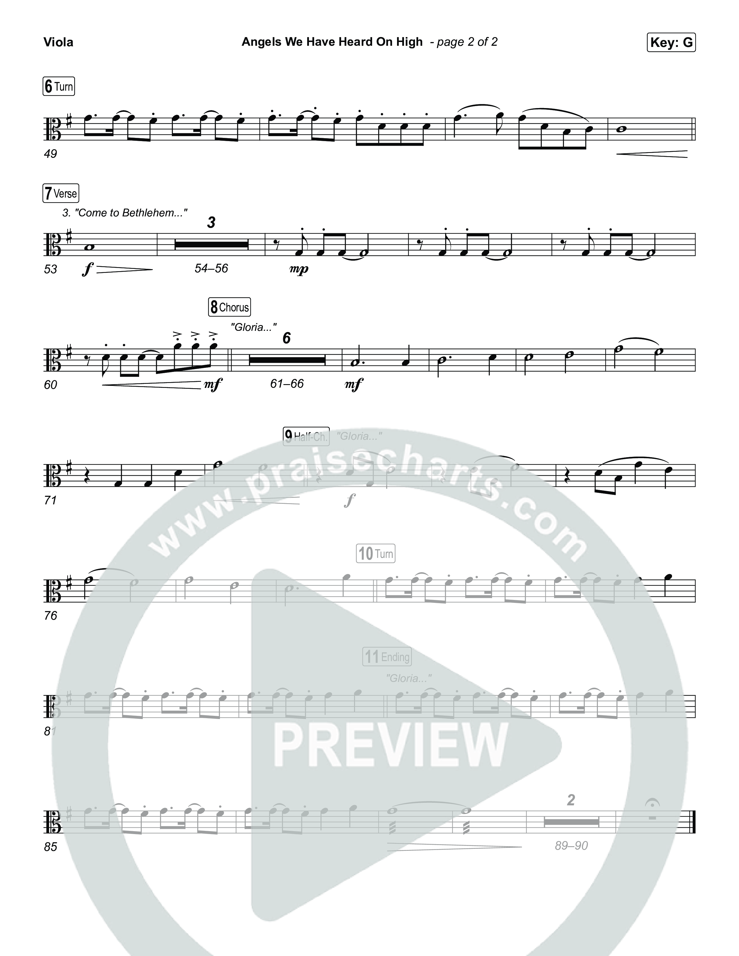 Angels We Have Heard On High Viola (Chris Tomlin)