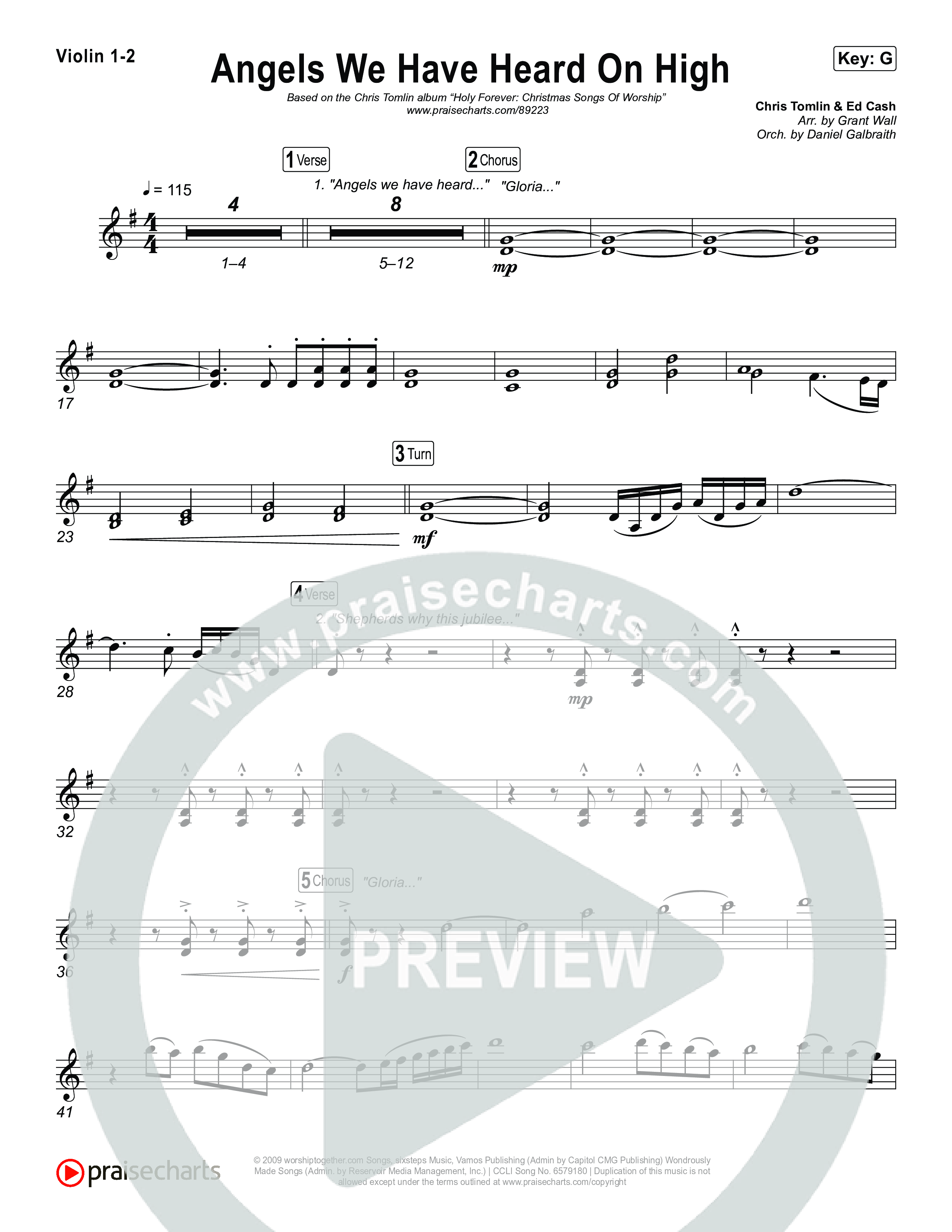 Angels We Have Heard On High String Pack (Chris Tomlin)