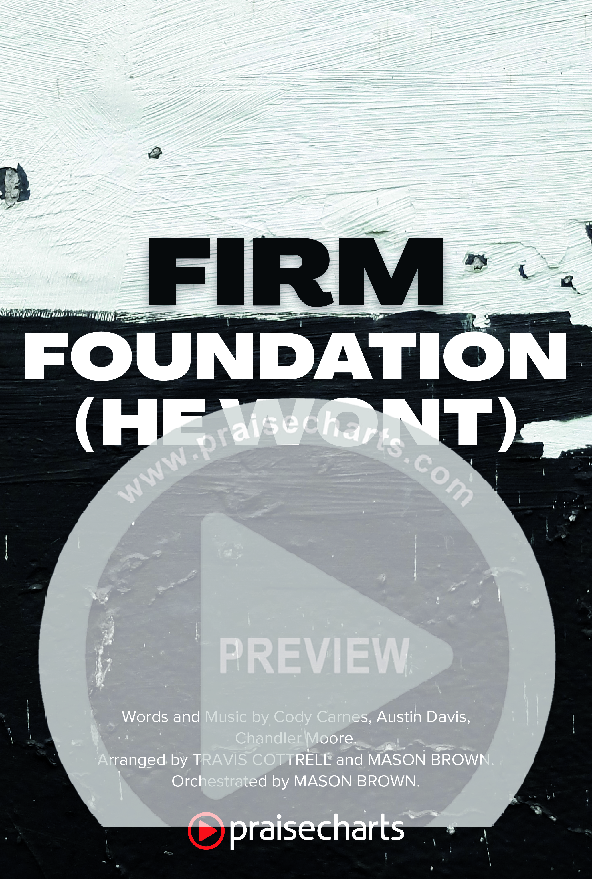 Firm Foundation (He Won't) (Choral/SATB) Octavo Cover Sheet (Brooke Voland / Travis Cottrell / Arr. Mason Brown)
