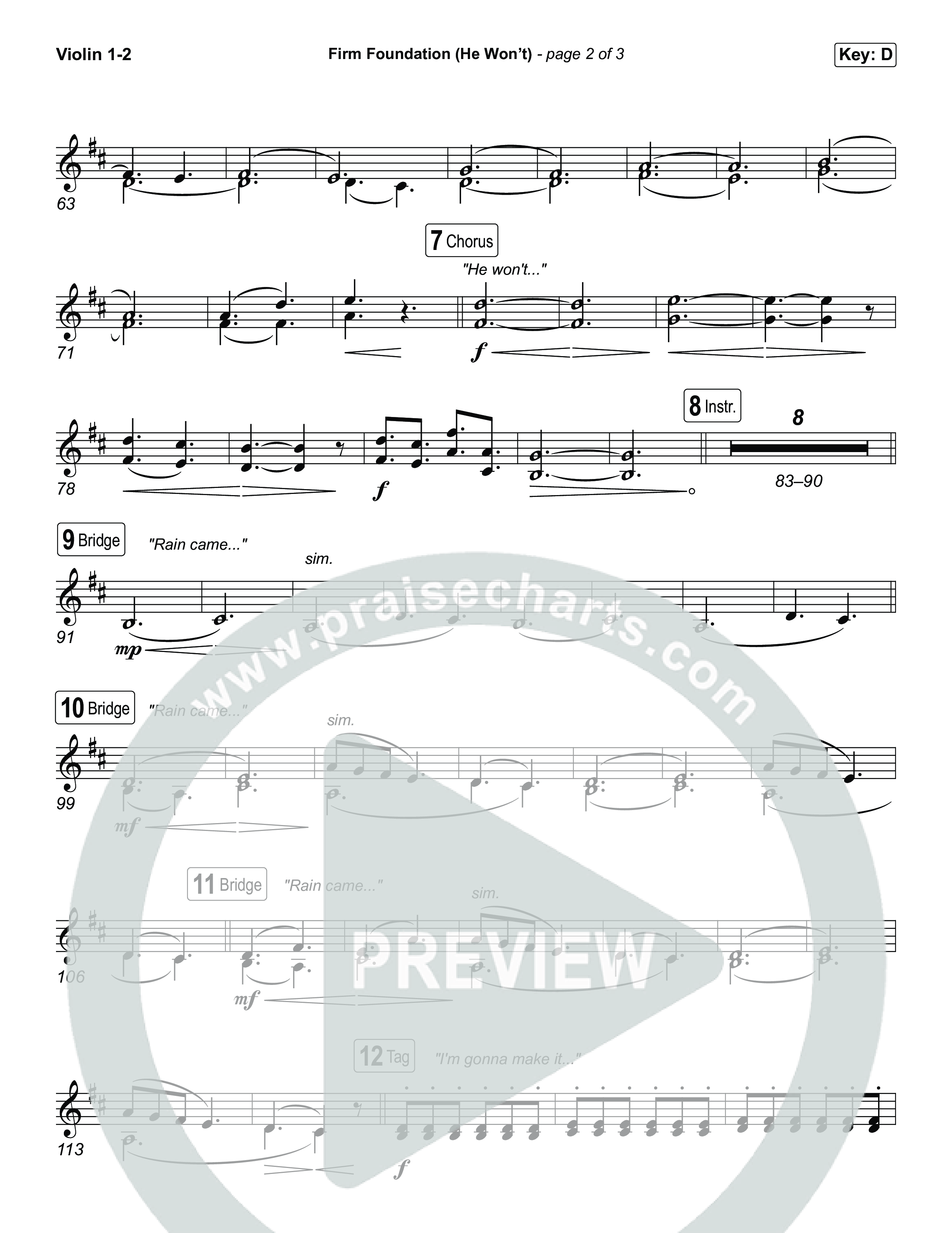 Firm Foundation (He Won't) (Choral/SATB) String Pack (Brooke Voland / Travis Cottrell / Arr. Mason Brown)