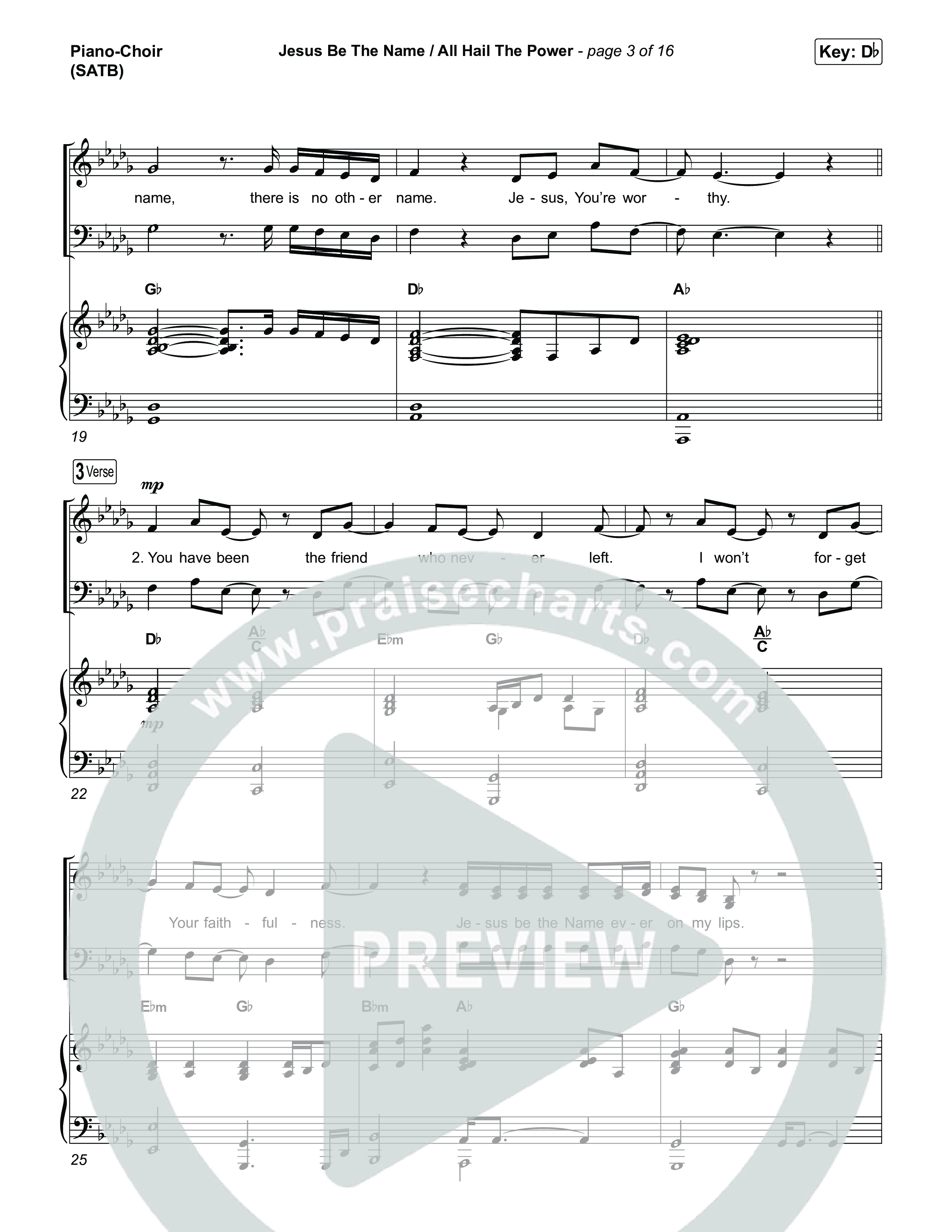 Jesus Be The Name / All Hail The Power (Choral/SATB) Piano/Vocal (SATB) (Travis Cottrell / Brooke Voland / Arr. Mason Brown)