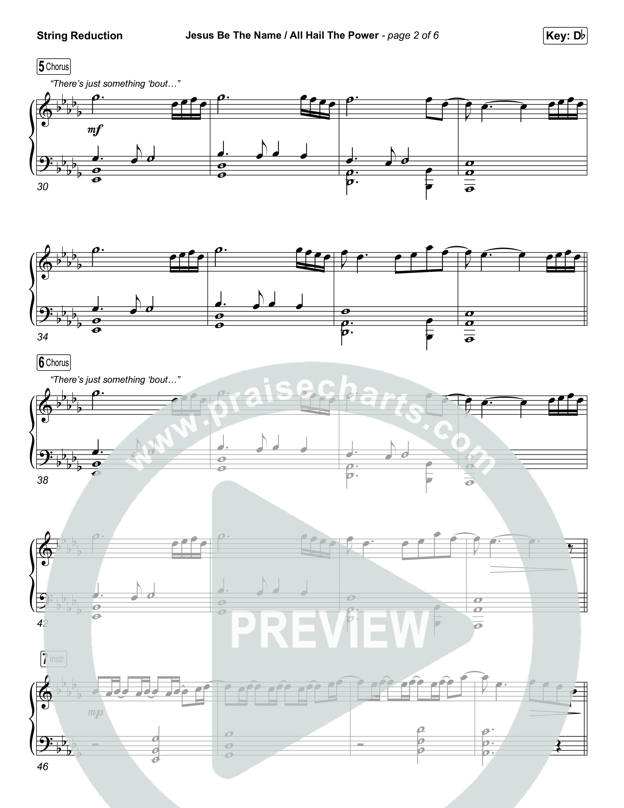 Jesus Be The Name / All Hail The Power (Choral/SATB) String Reduction (Travis Cottrell / Brooke Voland / Arr. Mason Brown)