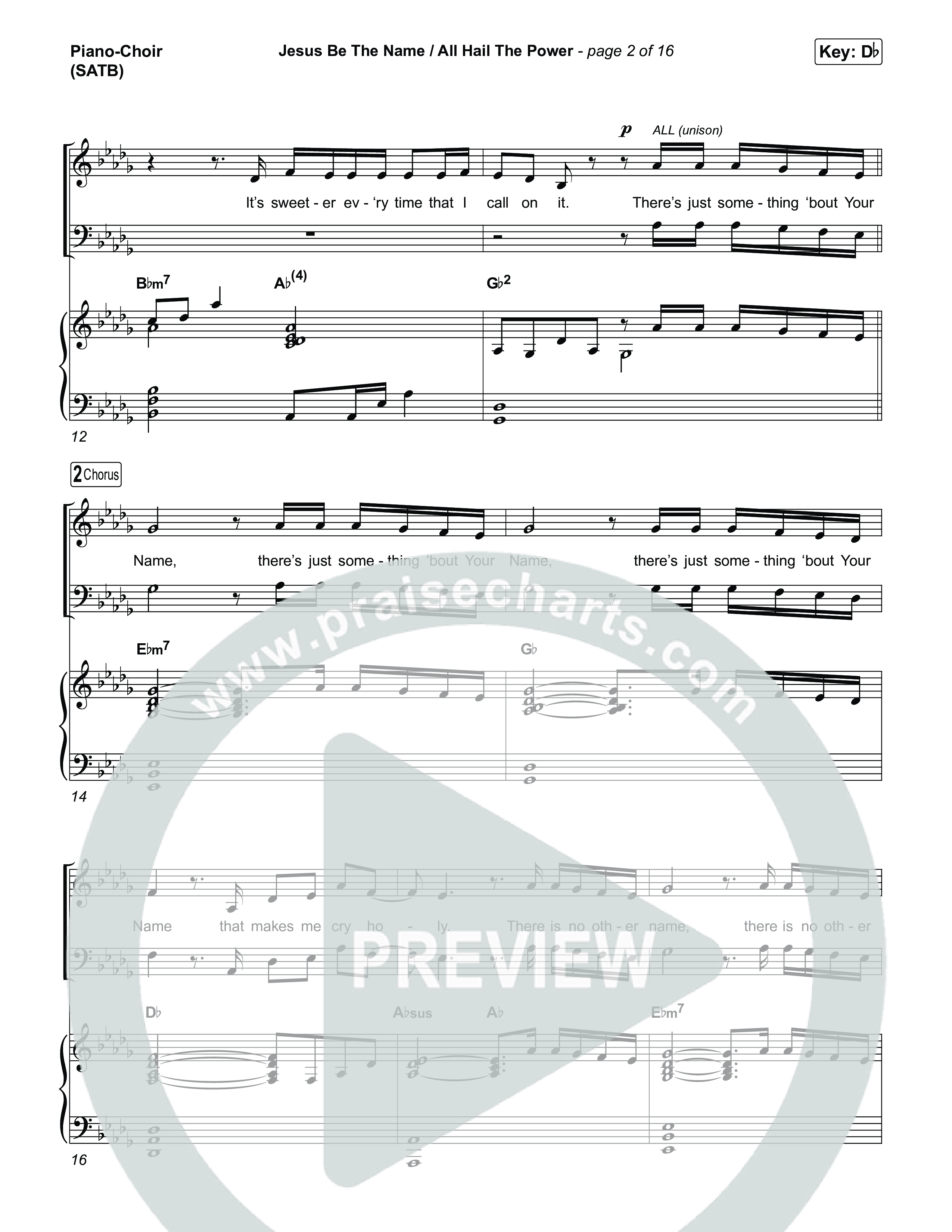 Jesus Be The Name / All Hail The Power (Choral/SATB) Piano/Vocal (SATB) (Travis Cottrell / Brooke Voland / Arr. Mason Brown)