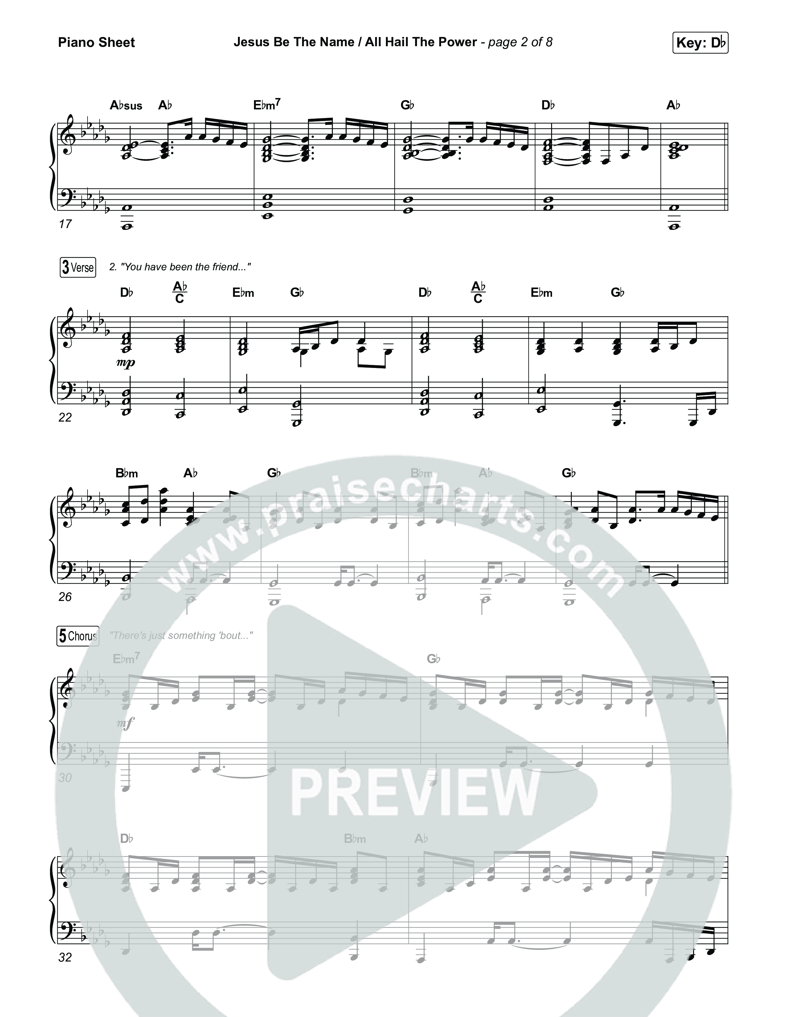 Jesus Be The Name / All Hail The Power (Choral/SATB) Piano Sheet (Travis Cottrell / Brooke Voland / Arr. Mason Brown)