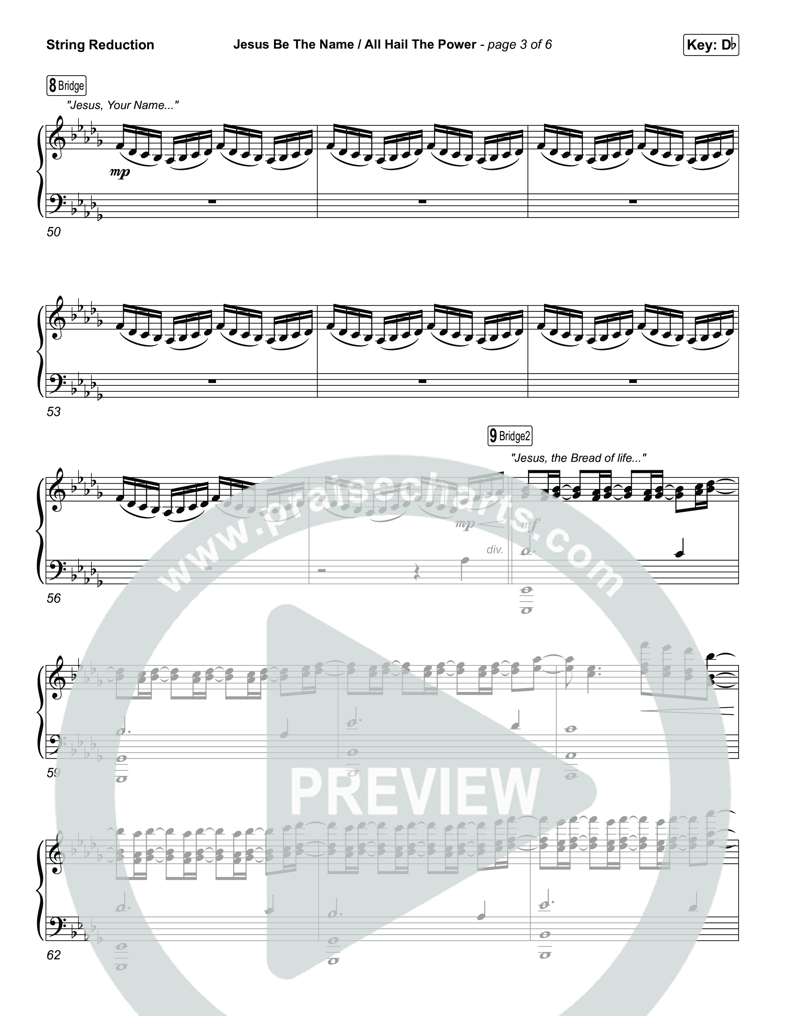 Jesus Be The Name / All Hail The Power (Choral/SATB) String Reduction (Travis Cottrell / Brooke Voland / Arr. Mason Brown)