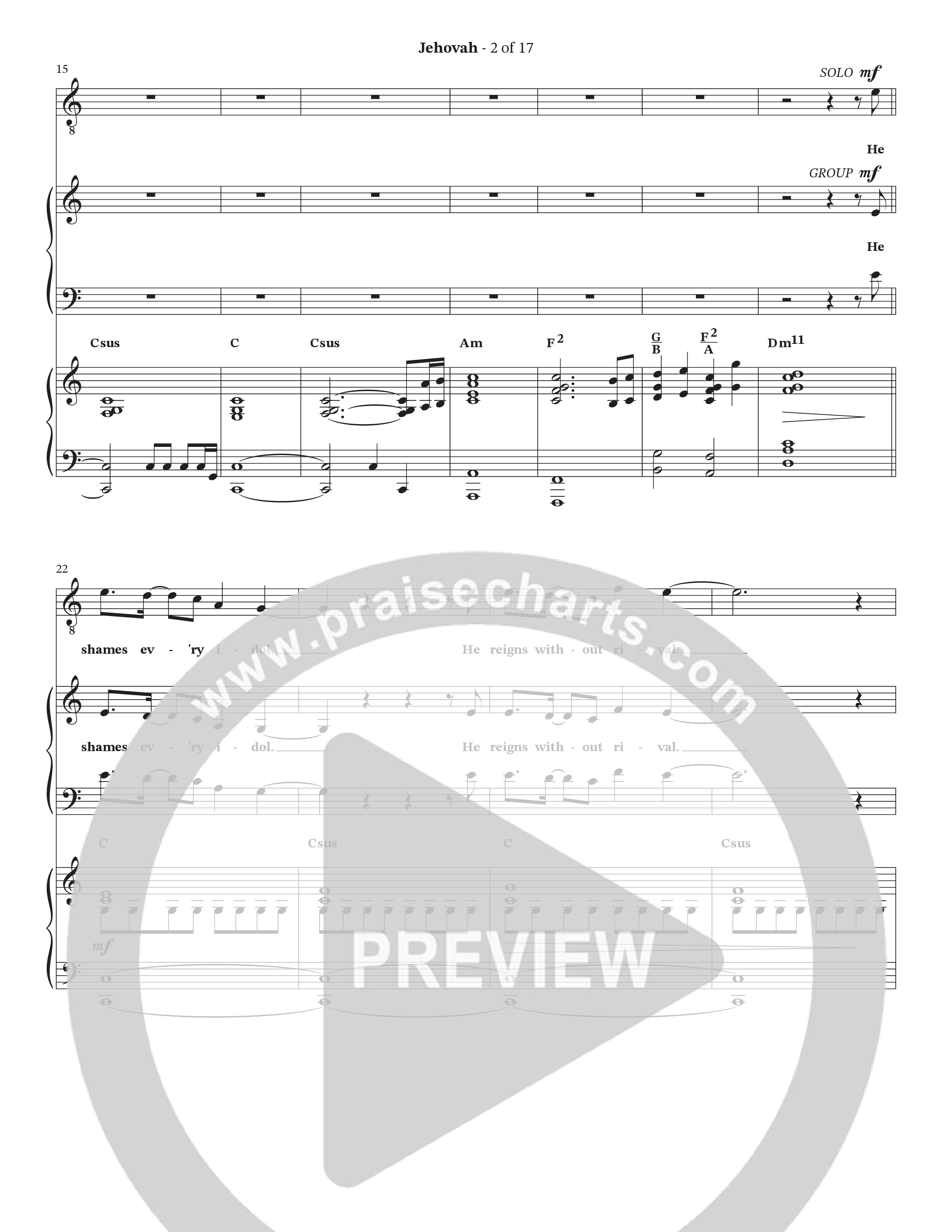 Jehovah (Choral Anthem SATB) Anthem (SATB/Piano) (StowTown Worship / Durell Comedy)