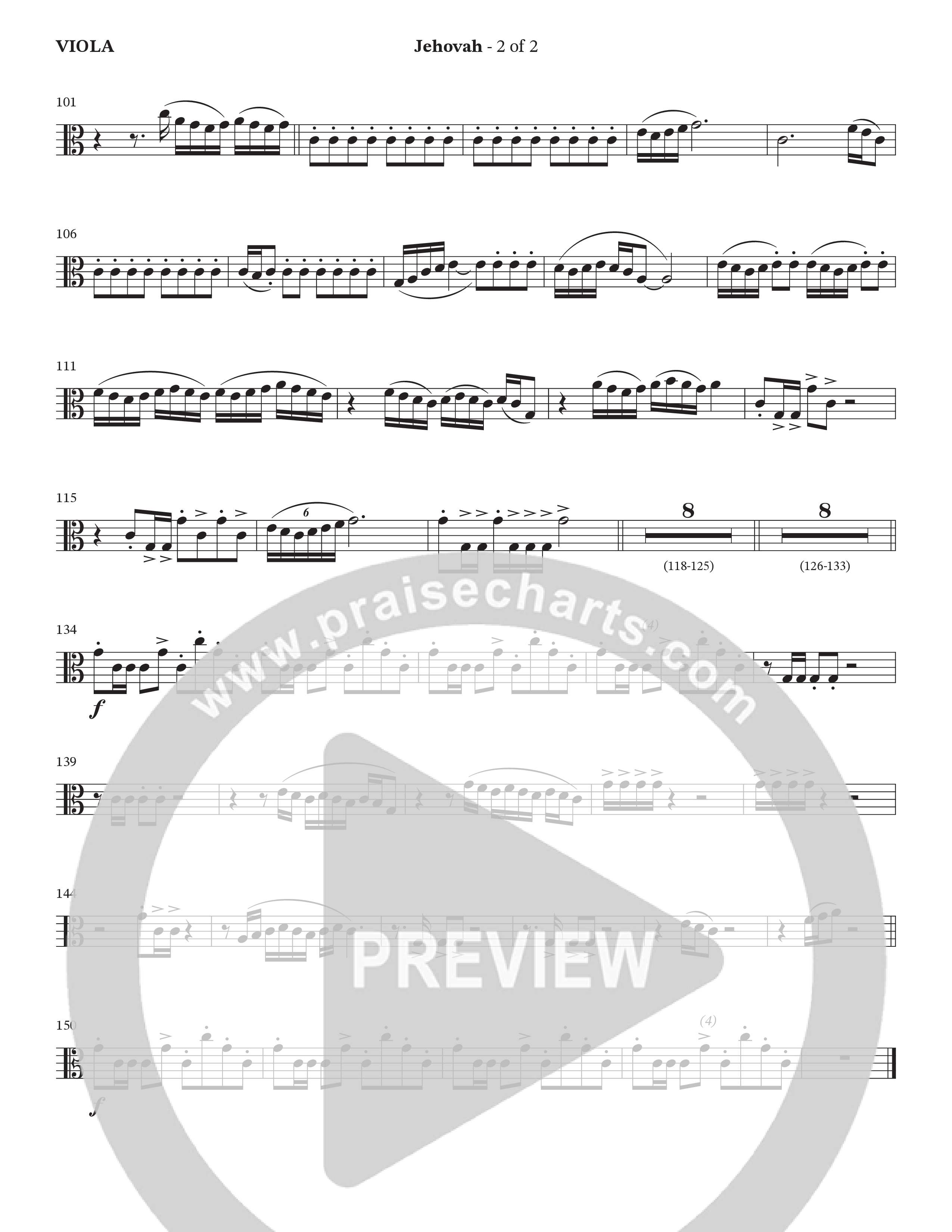 Jehovah (Choral Anthem SATB) Viola (StowTown Worship / Durell Comedy)