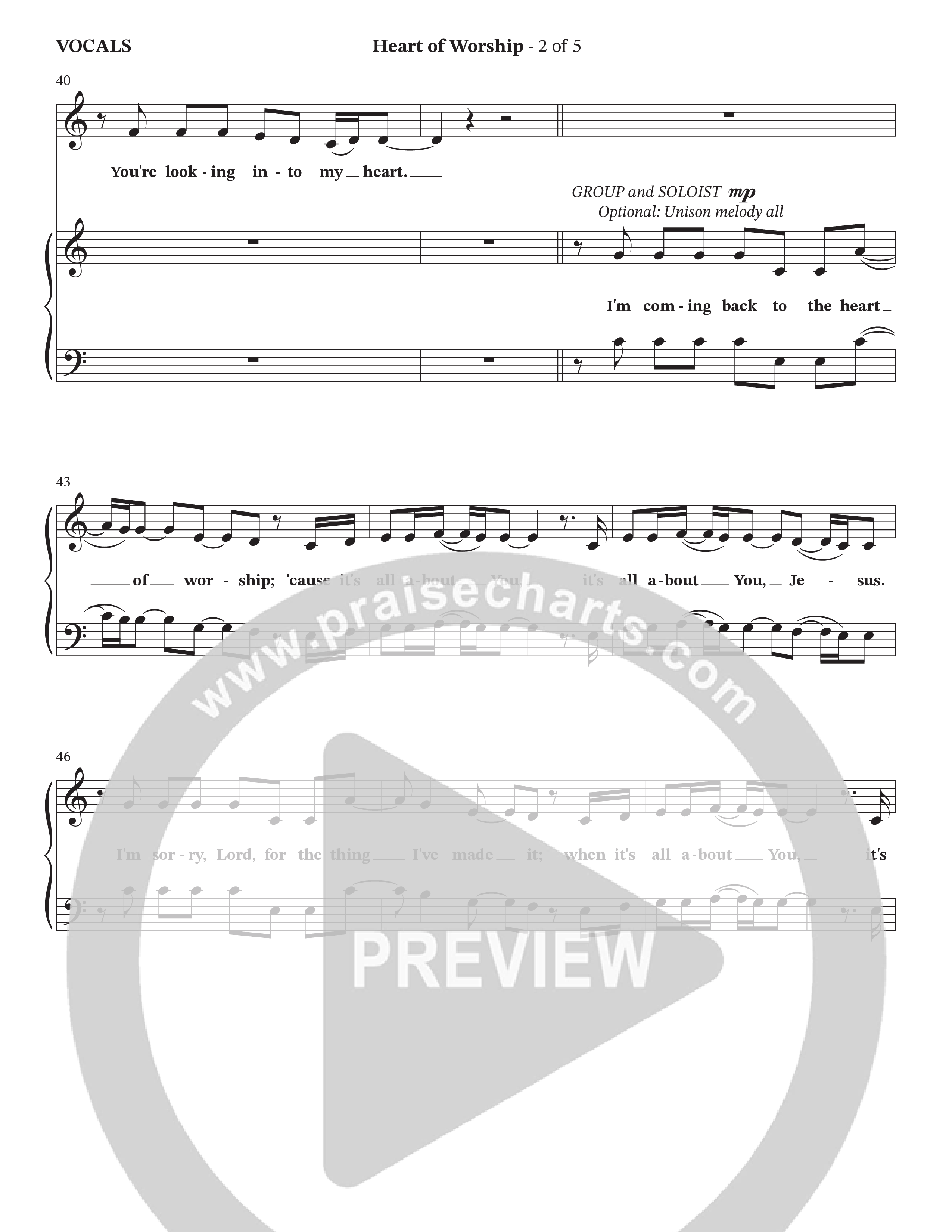 The Heart Of Worship (Choral Anthem SATB) Choir Sheet (SATB) (StowTown Worship / TaRanda Greene)