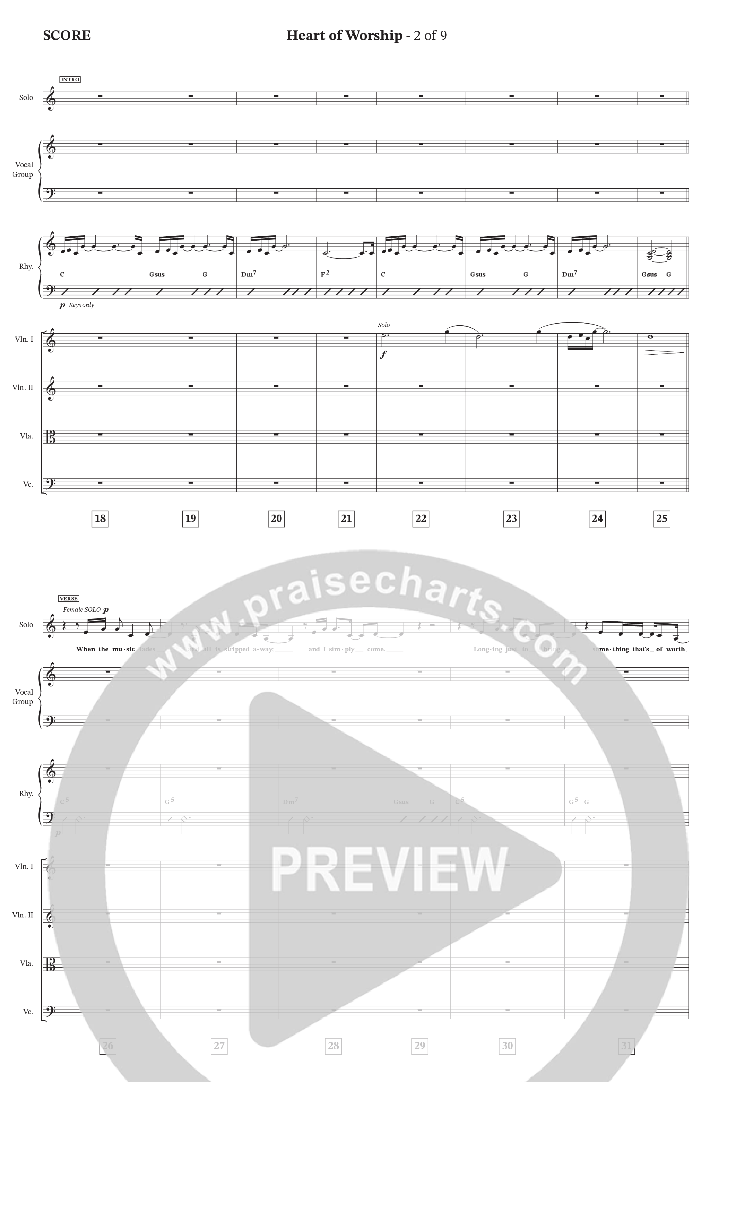 The Heart Of Worship (Choral Anthem SATB) String Ensemble (StowTown Worship / TaRanda Greene)