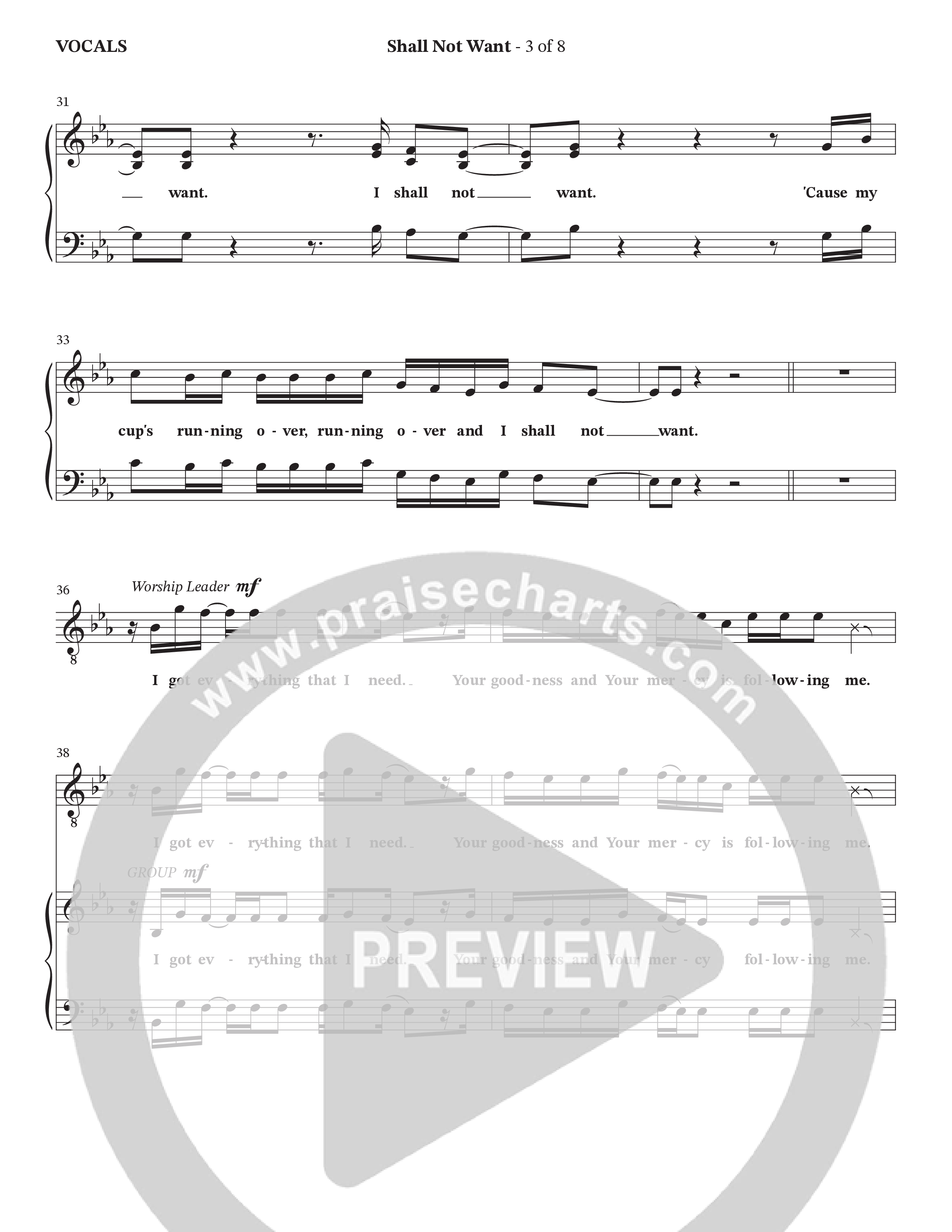 Shall Not Want (Choral Anthem SATB) Choir Sheet (SATB) (StowTown Worship / Isaiah Templeton)