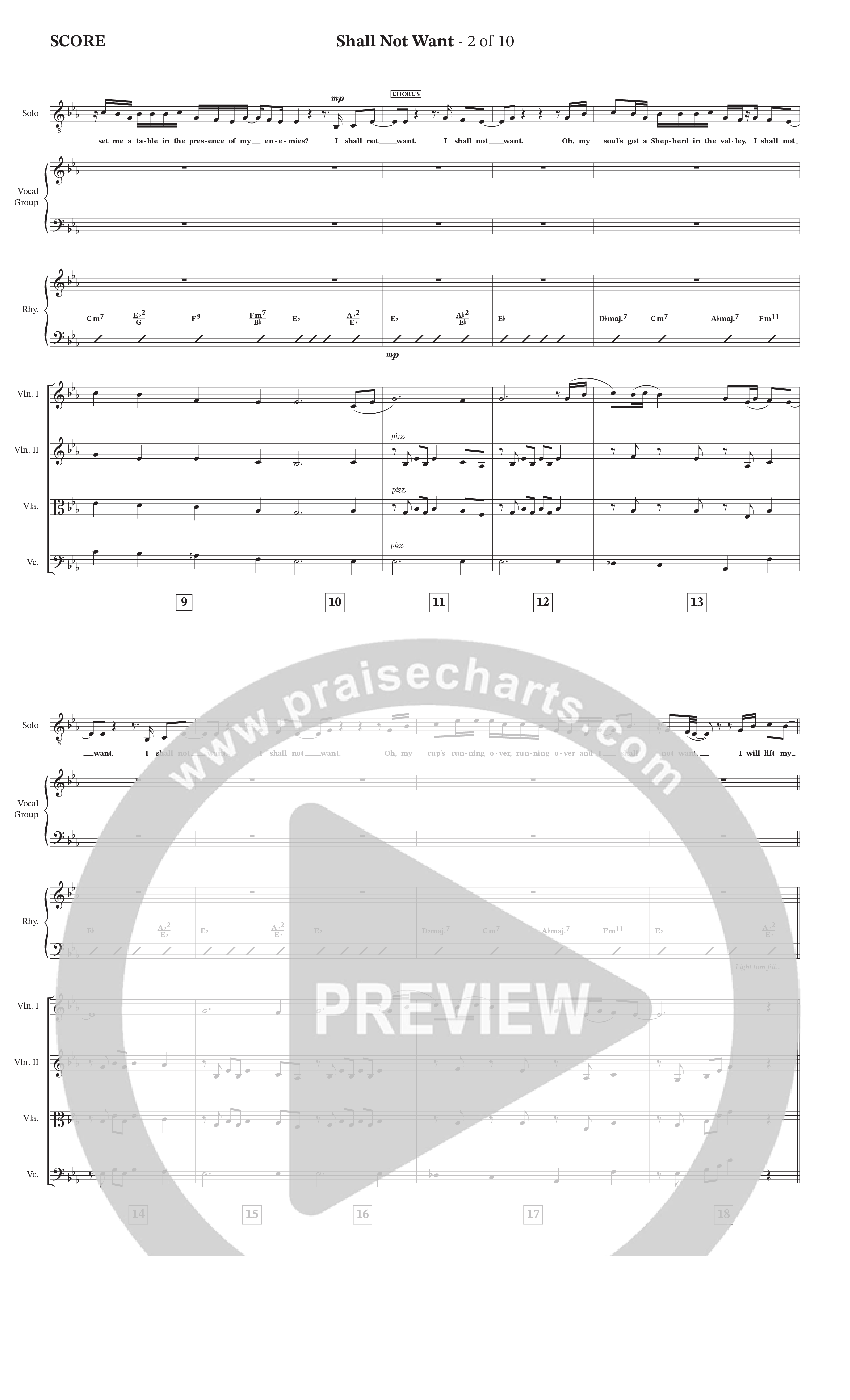 Shall Not Want (Choral Anthem SATB) String Ensemble (StowTown Worship / Isaiah Templeton)