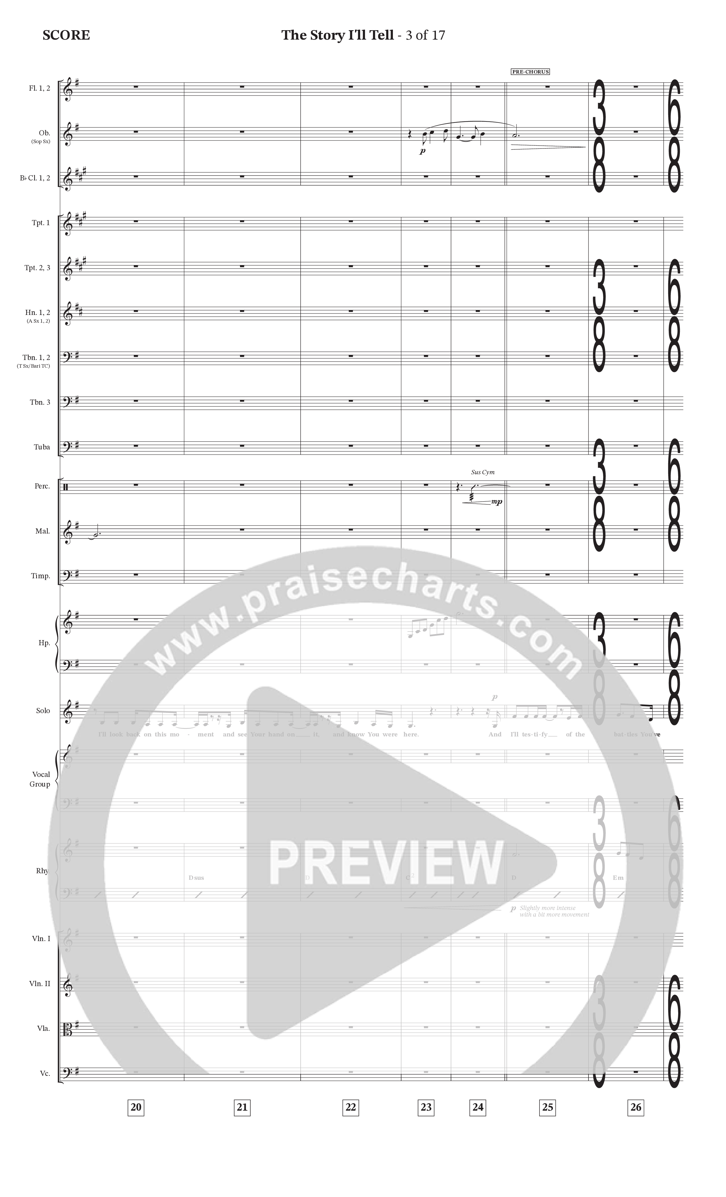 The Story I'll Tell (Choral Anthem SATB) Orchestration (StowTown Worship / TaRanda Greene)