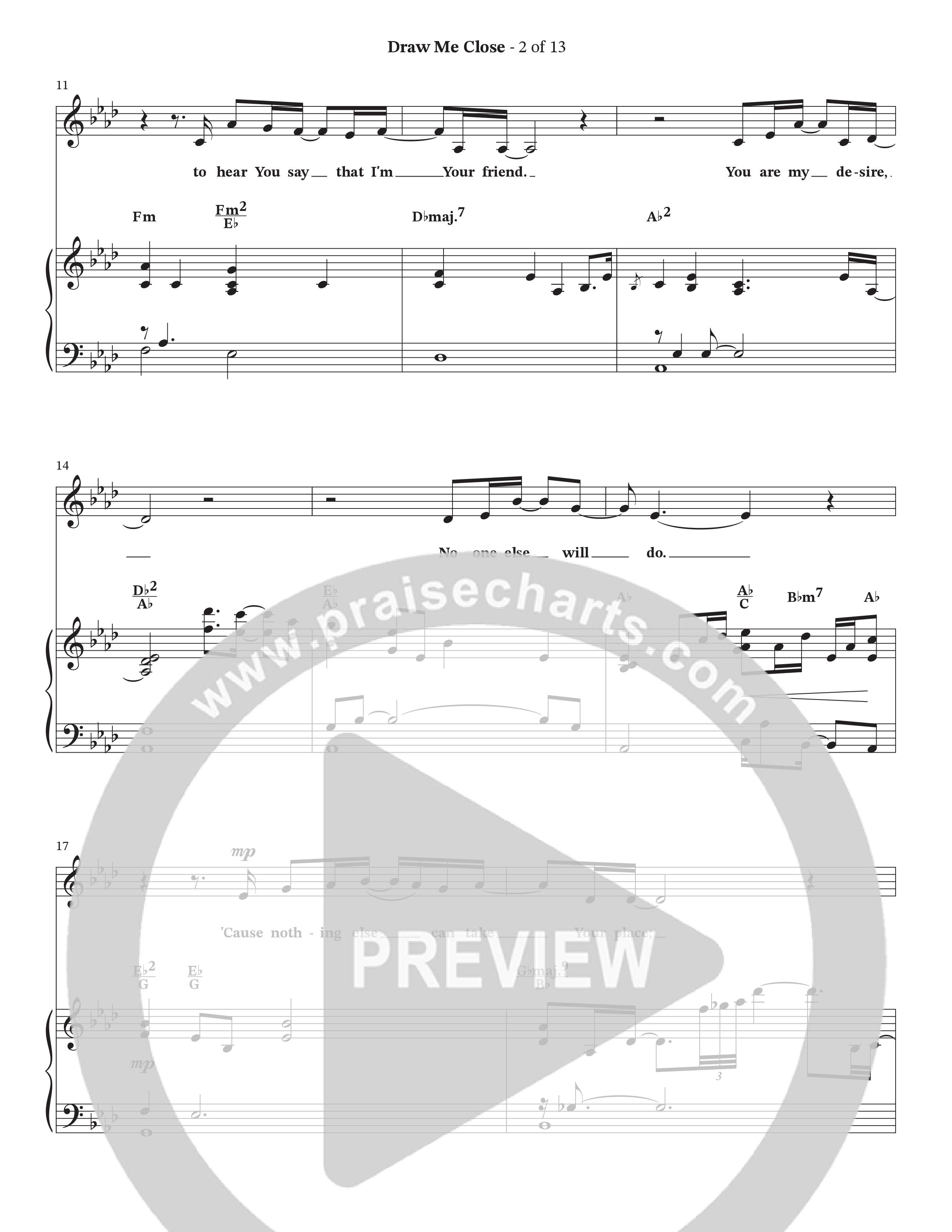 Draw Me Close (Choral Anthem SATB) Anthem (SATB/Piano) (StowTown Worship / Linette Pillar)