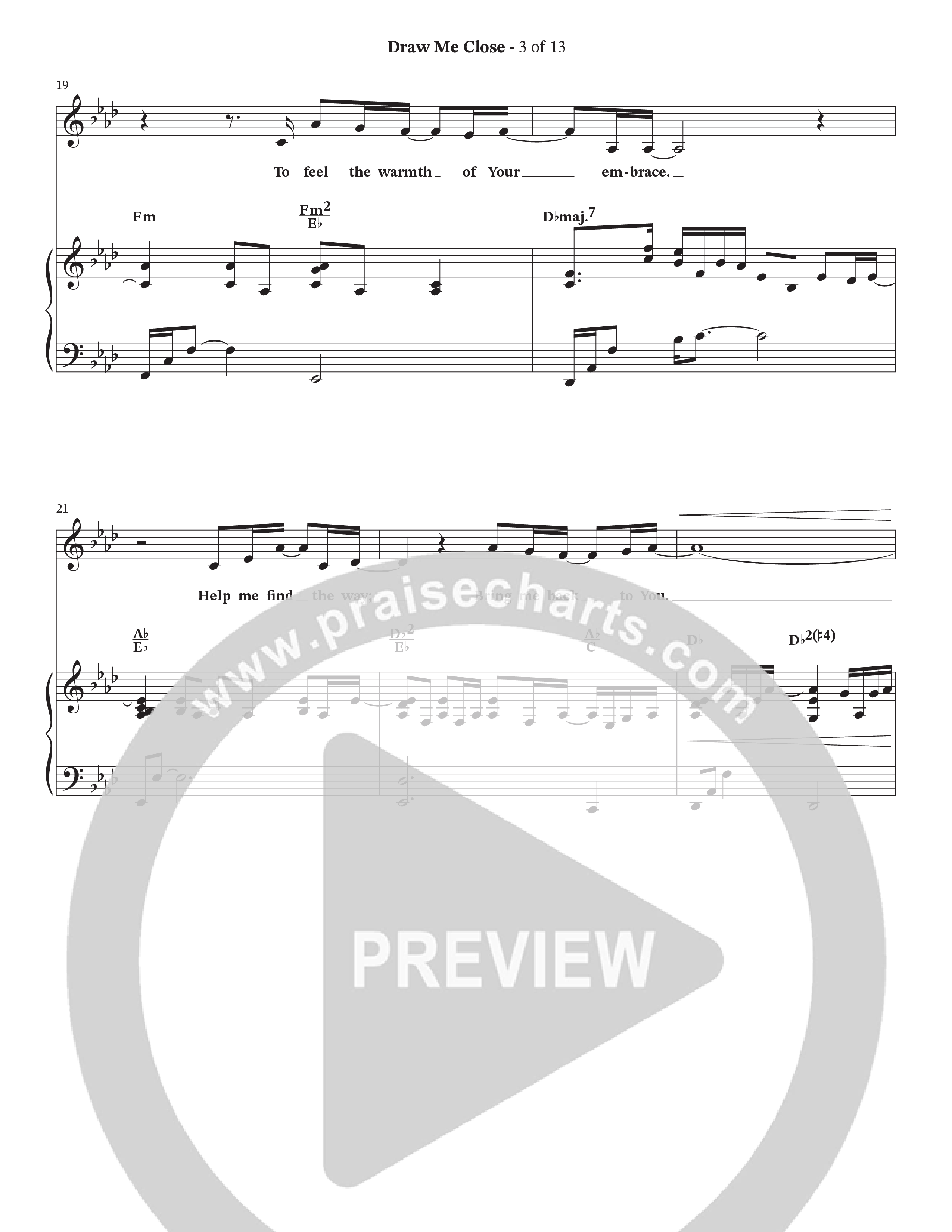 Draw Me Close (Choral Anthem SATB) Anthem (SATB/Piano) (StowTown Worship / Linette Pillar)