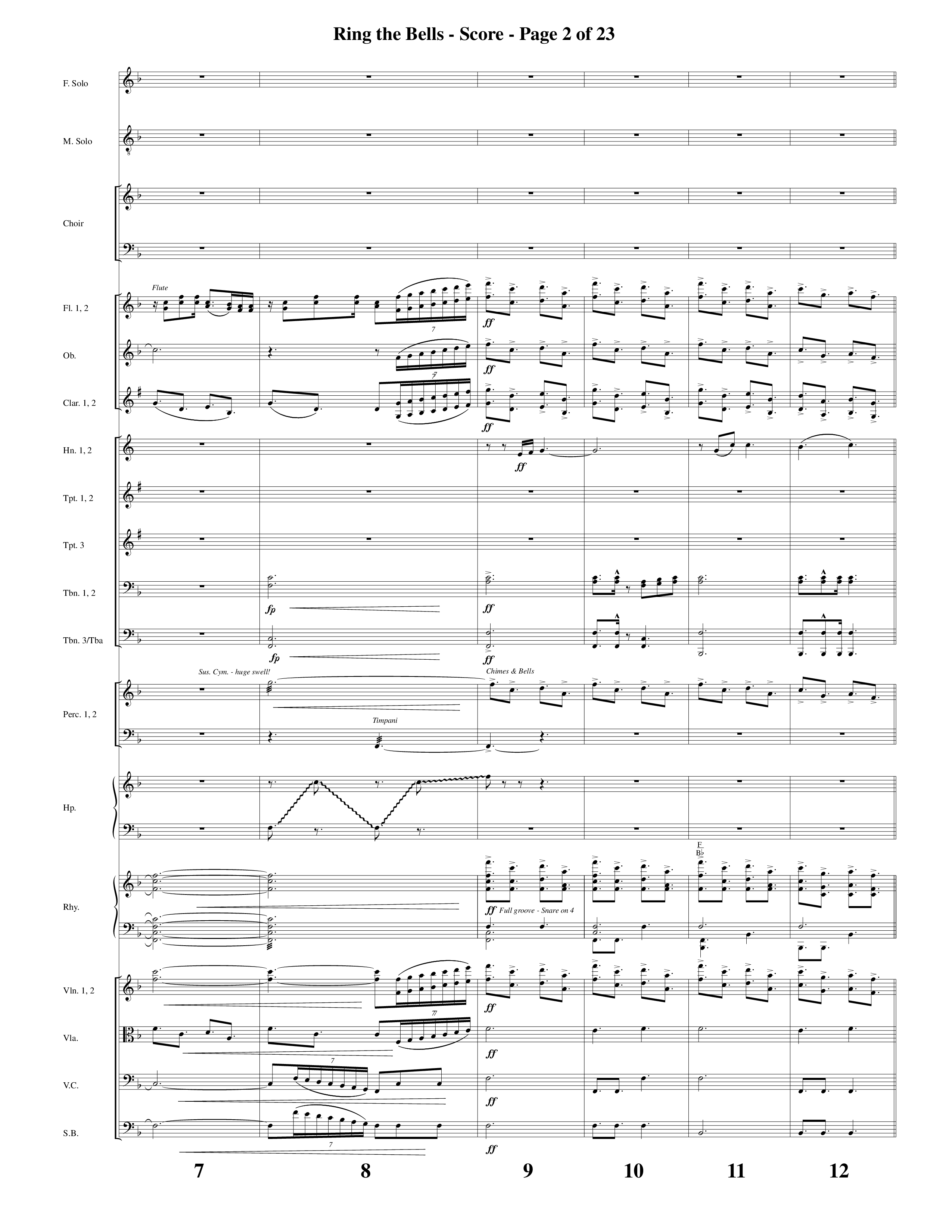 Ring The Bells (Choral Anthem SATB) Conductor's Score (Word Music Choral / Arr. Gary Rhodes / Orch. Tim Cates)