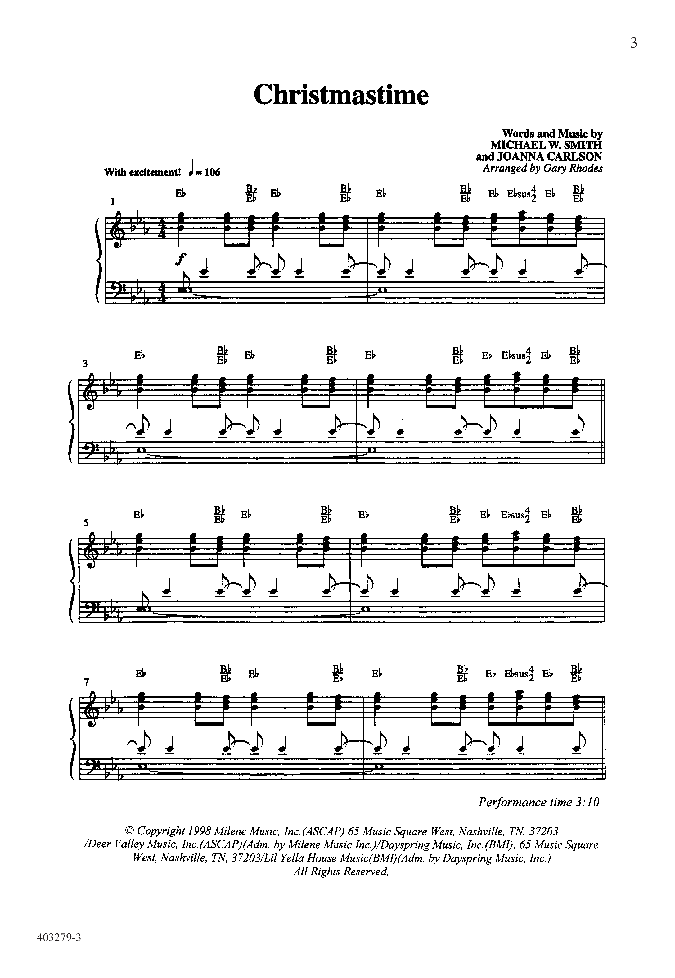 Christmastime (Choral Anthem SATB) Anthem (SATB/Piano) (Word Music Choral / Arr. Gary Rhodes / Orch. Lee Poquette)