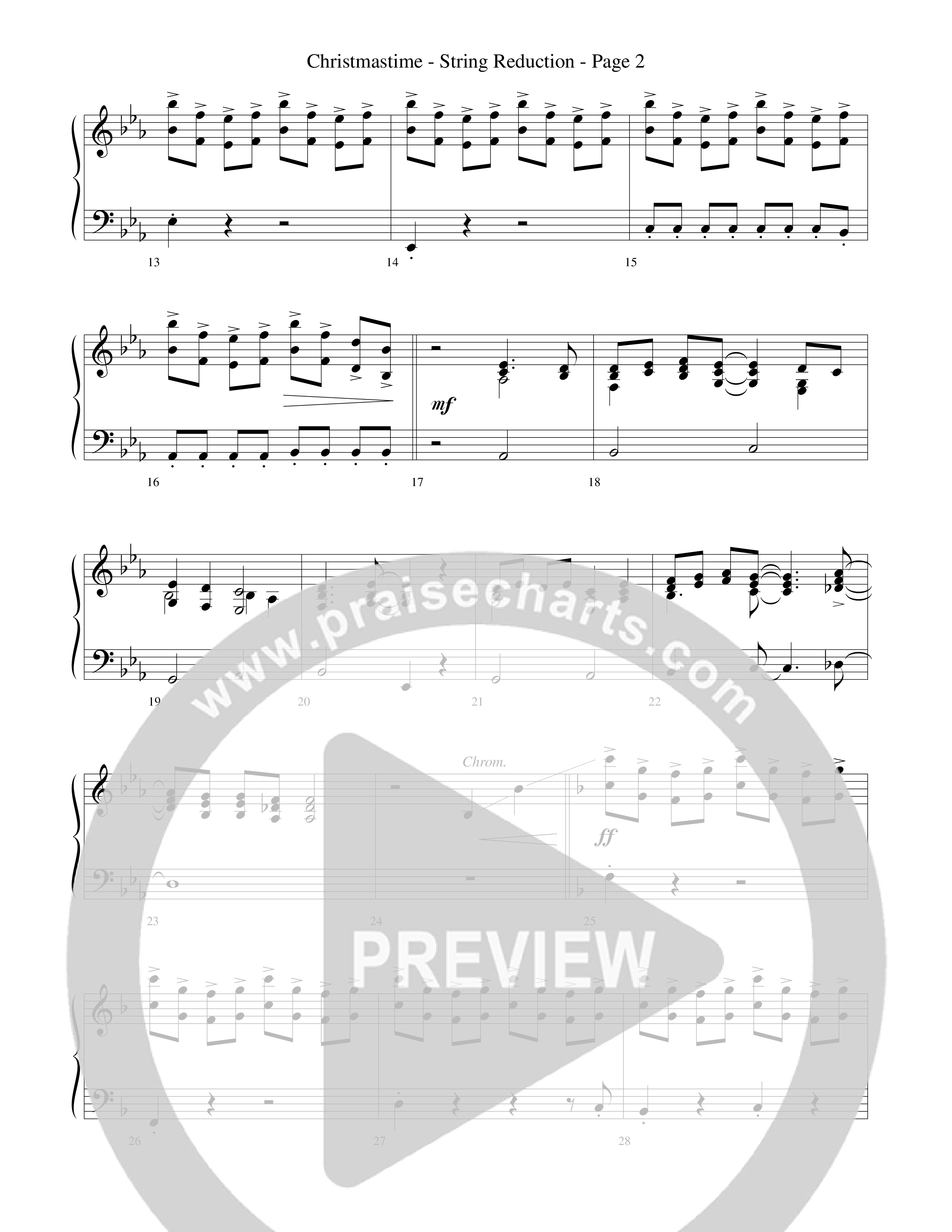 Christmastime (Choral Anthem SATB) String Reduction (Word Music Choral / Arr. Gary Rhodes / Orch. Lee Poquette)