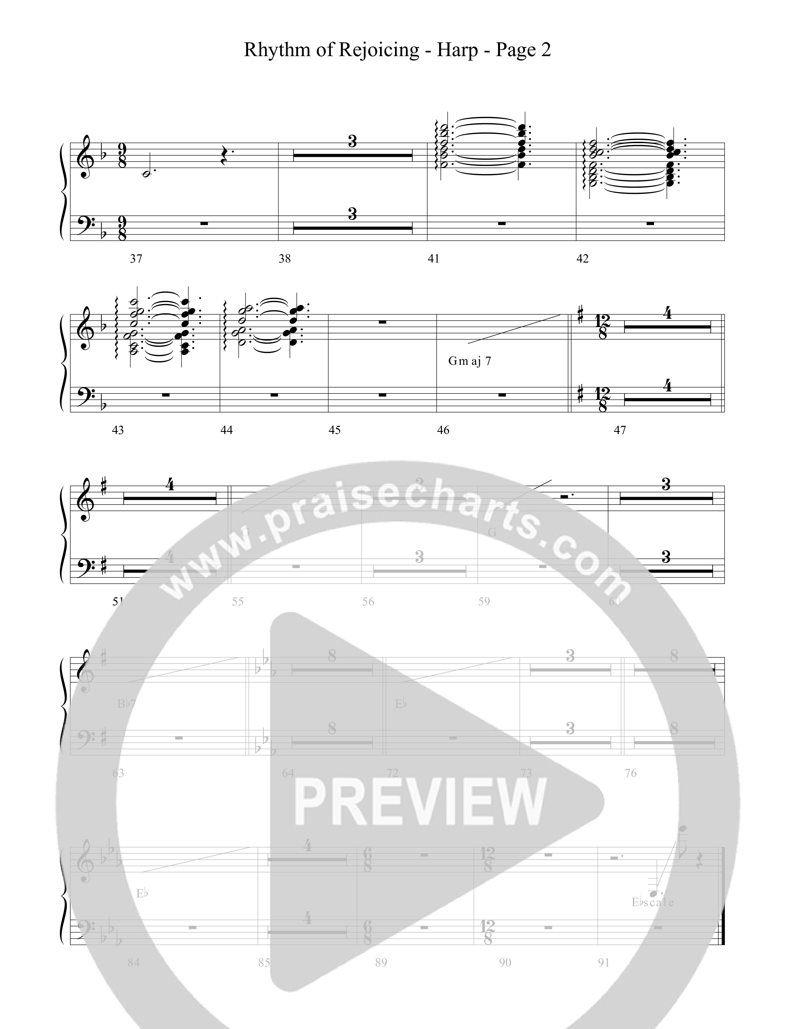 Rhythm Of Rejoicing (with Joy To The World) (Choral Anthem) Harp (Word Music Choral)