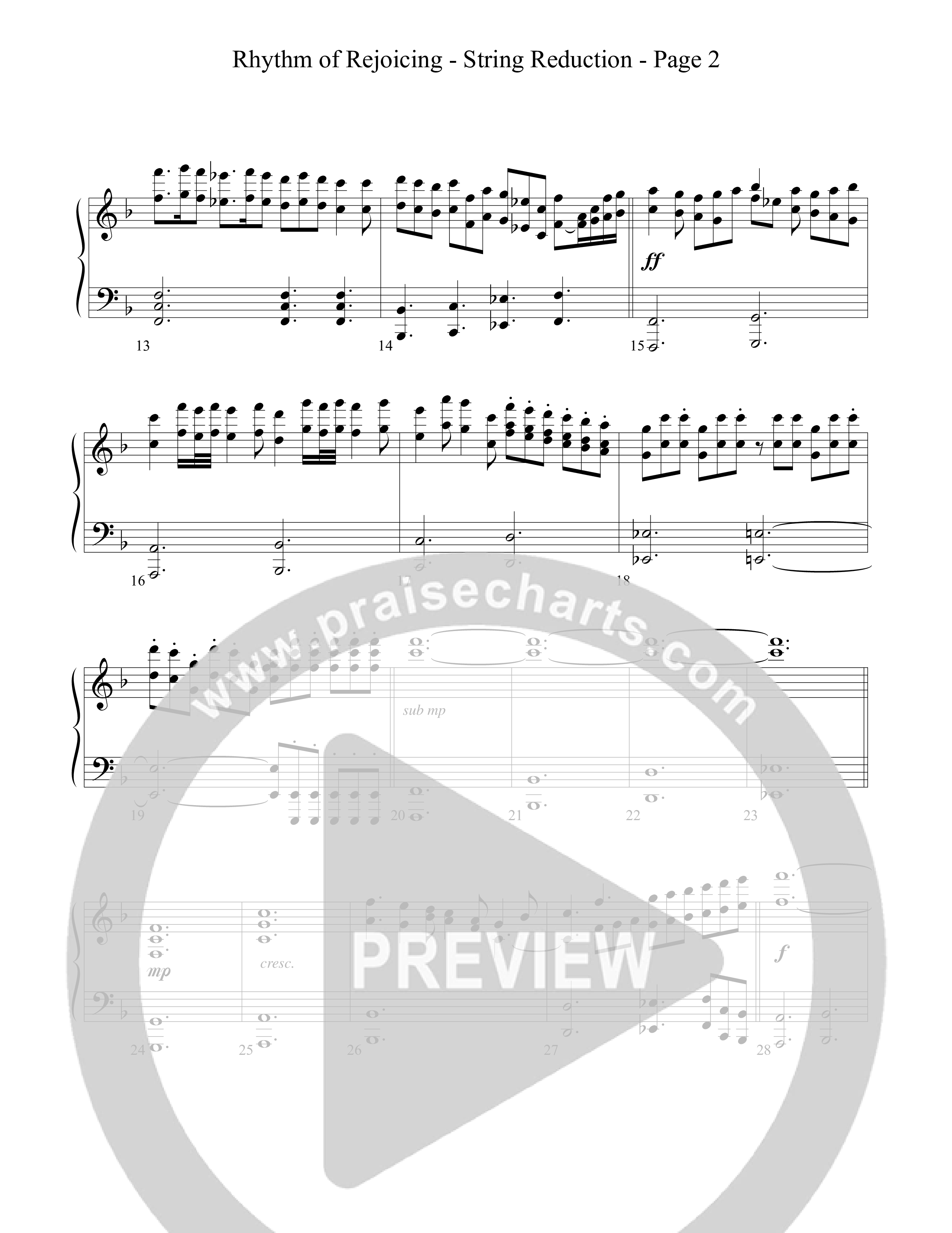 Rhythm Of Rejoicing (with Joy To The World) (Choral Anthem) String Reduction (Word Music Choral)