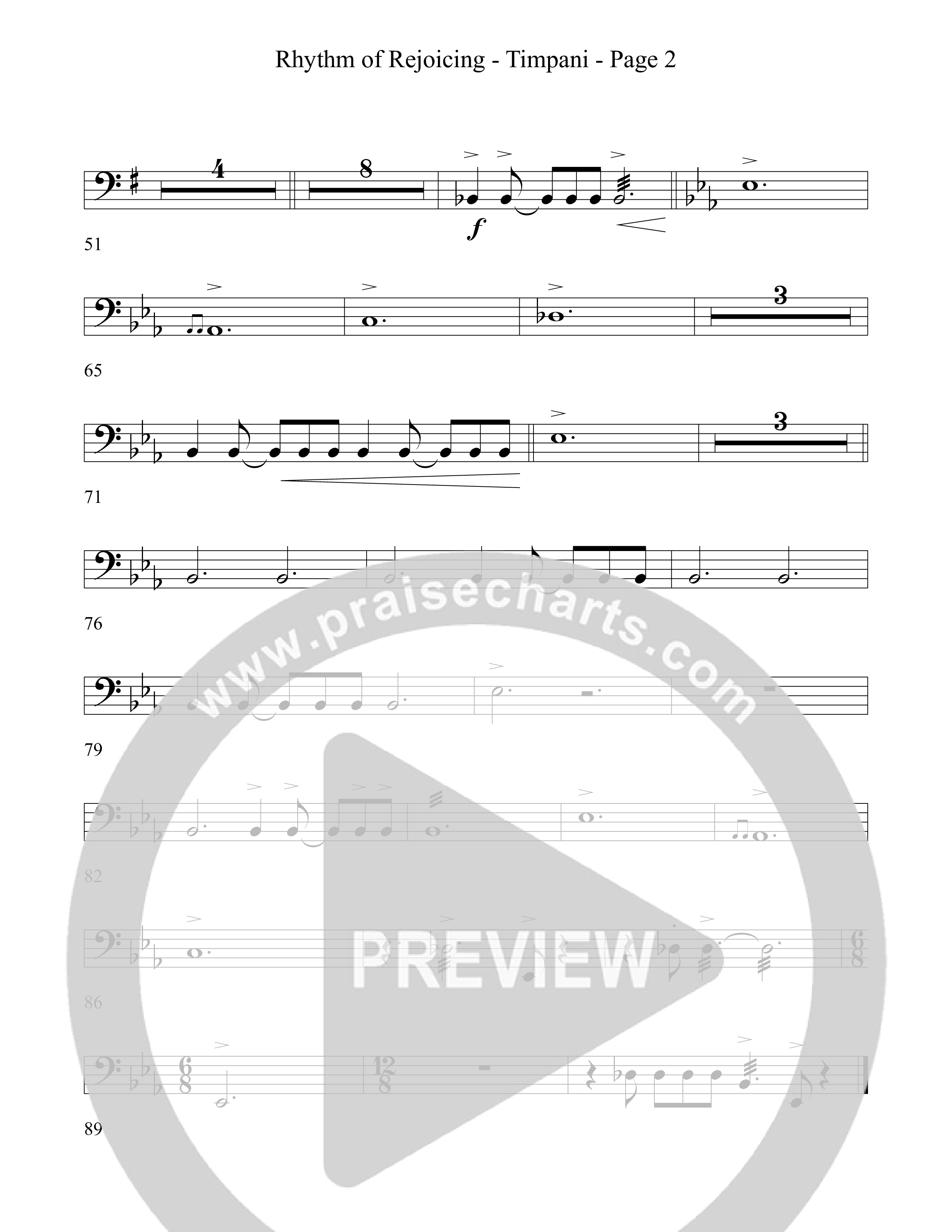 Rhythm Of Rejoicing (with Joy To The World) (Choral Anthem) Timpani (Word Music Choral)