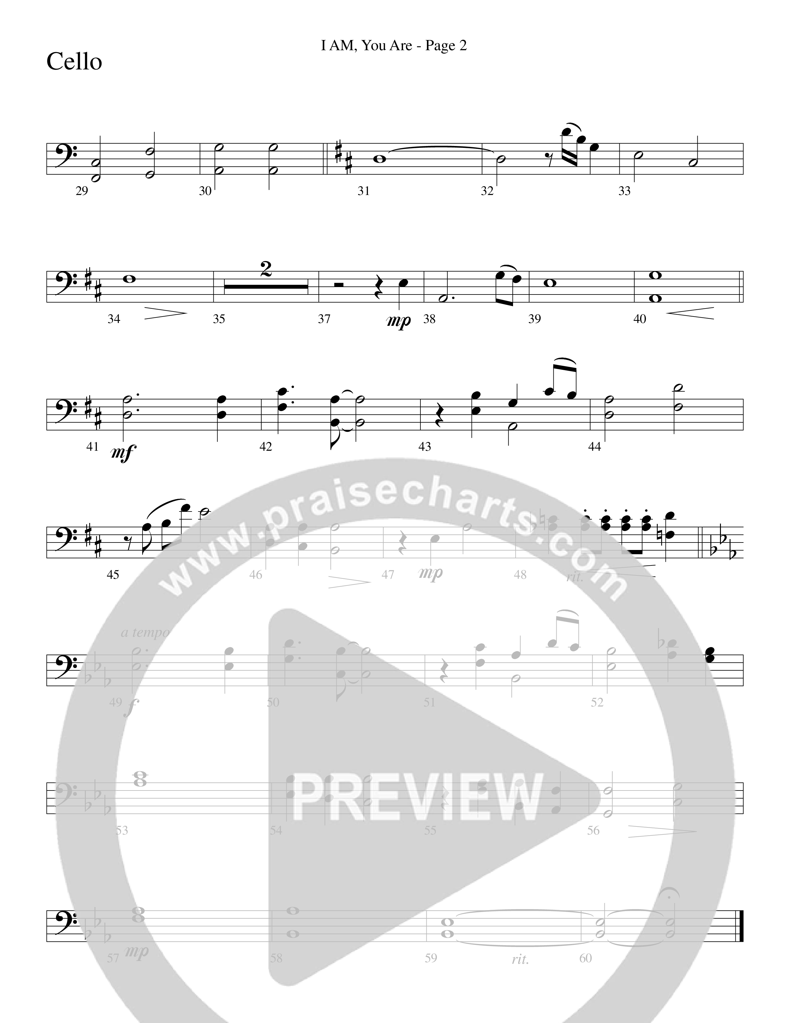 I AM You Are (Choral Anthem SATB) Cello (Word Music Choral / Arr. Russell Mauldin)