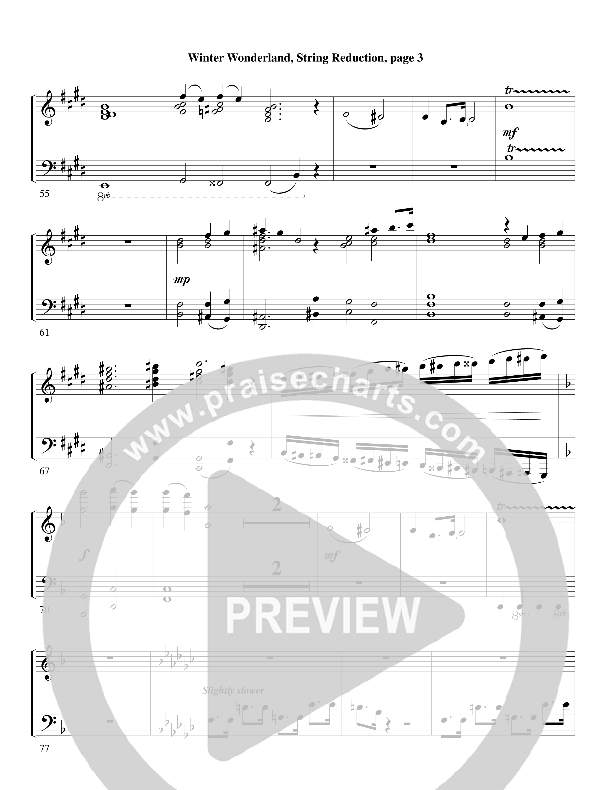 Winter Wonderland (with Let It Snow) (Choral Anthem SATB) String Reduction (Word Music Choral / Arr. David Clydesdale)