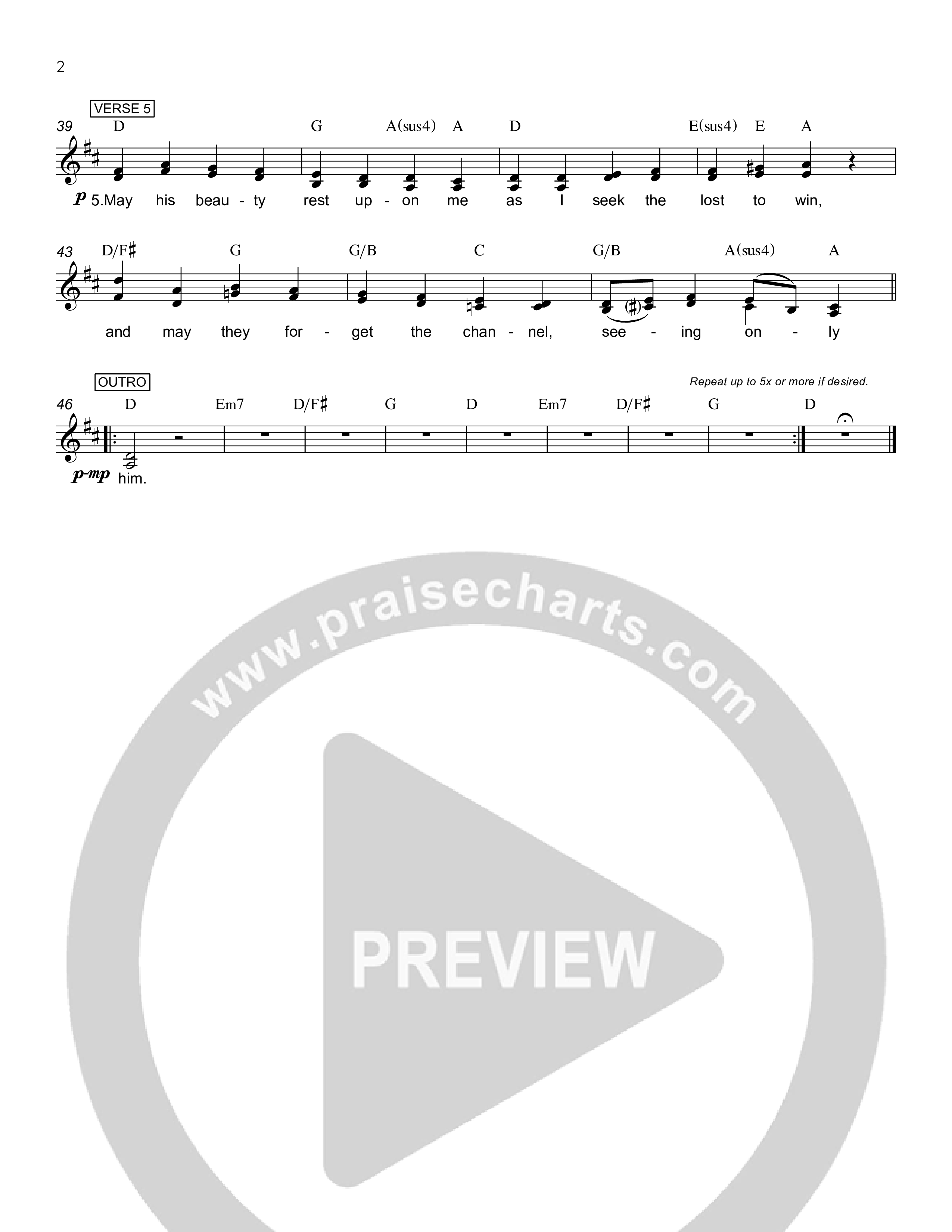 May The Mind Of Christ My Savior Lead Sheet (SAT) (Rick Barnes)