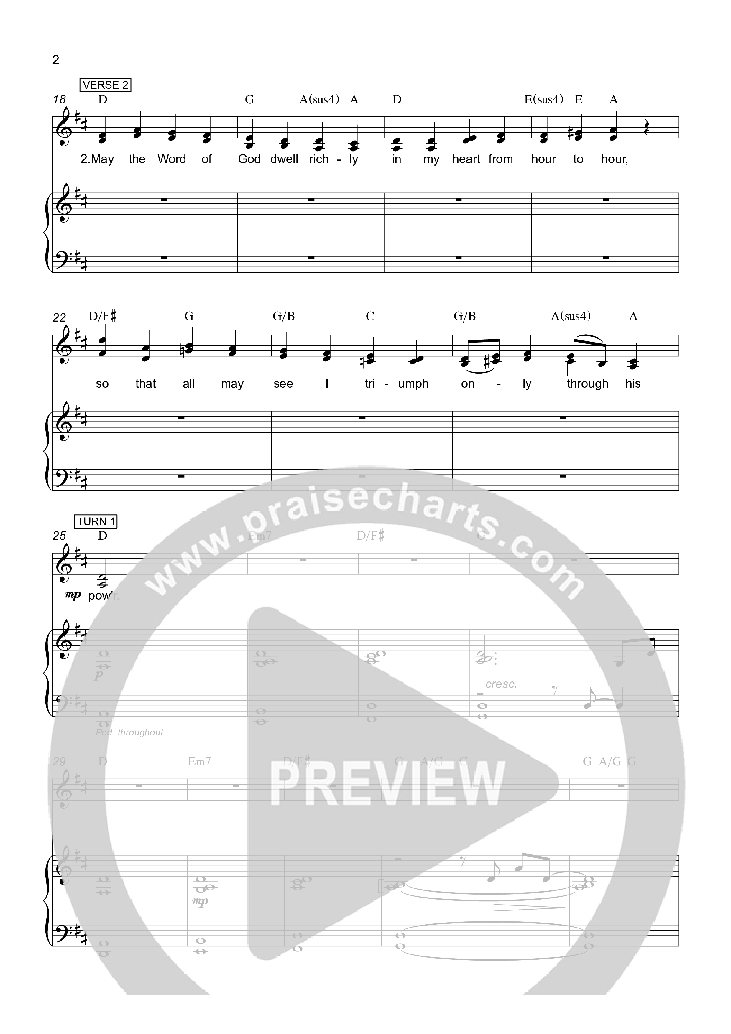 May The Mind Of Christ My Savior Rhythm/Vocal (Rick Barnes)