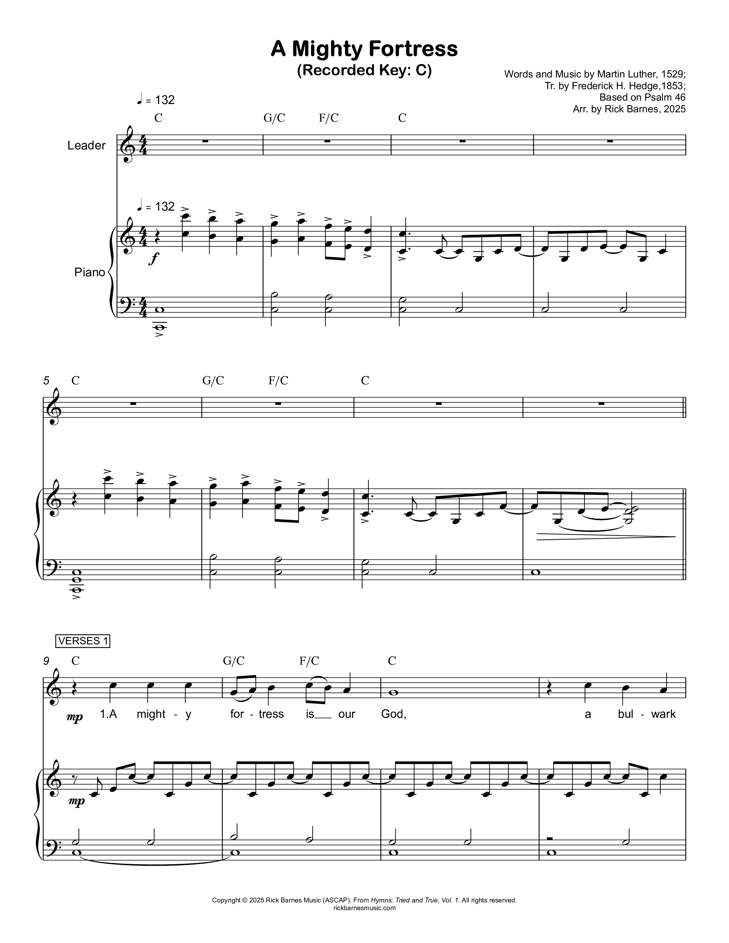 A Mighty Fortress Rhythm/Vocal (Rick Barnes)