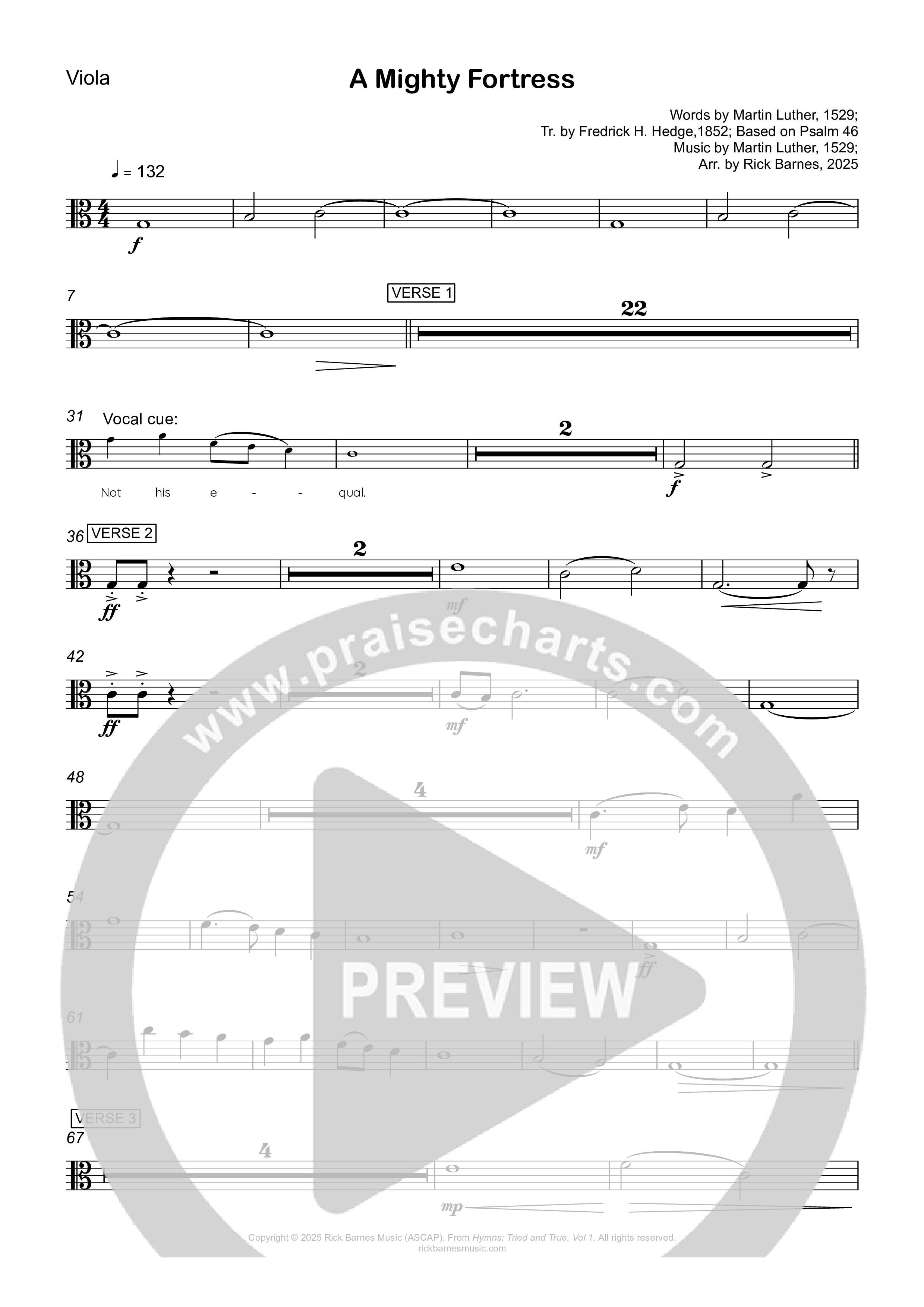 A Mighty Fortress Viola (Rick Barnes)