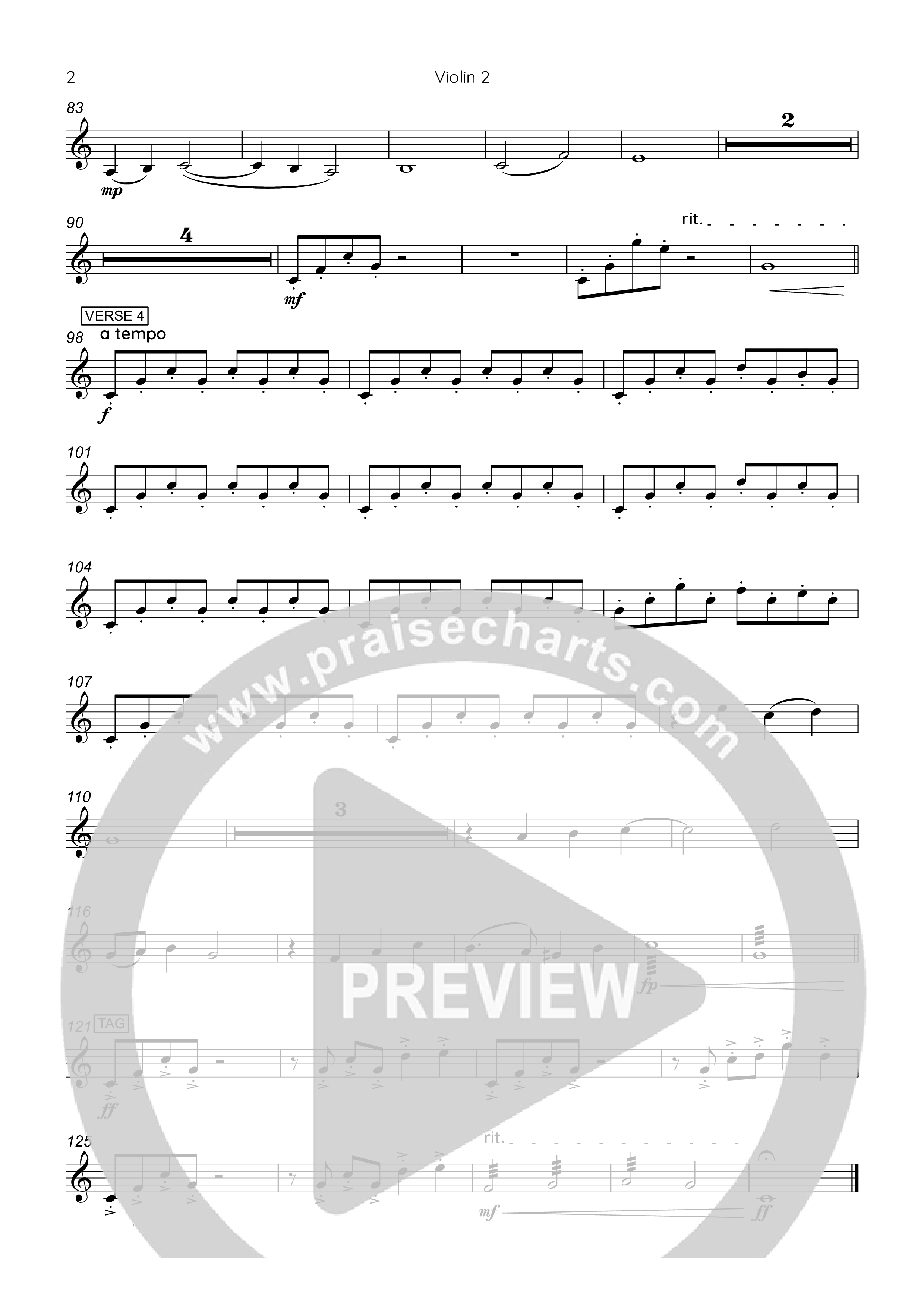 A Mighty Fortress Violin 2 (Rick Barnes)