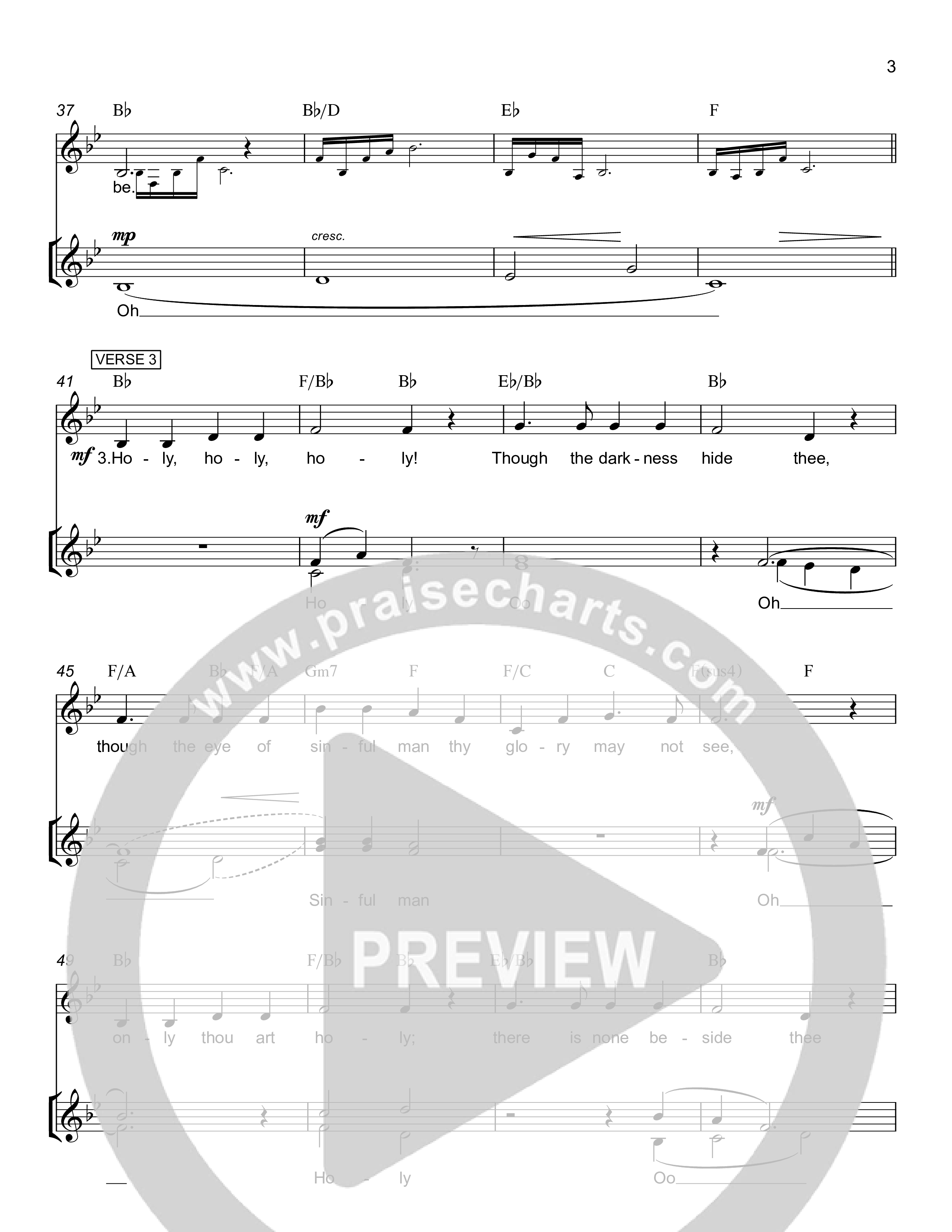 Holy Holy Holy Lead Sheet (SAT) (Rick Barnes)