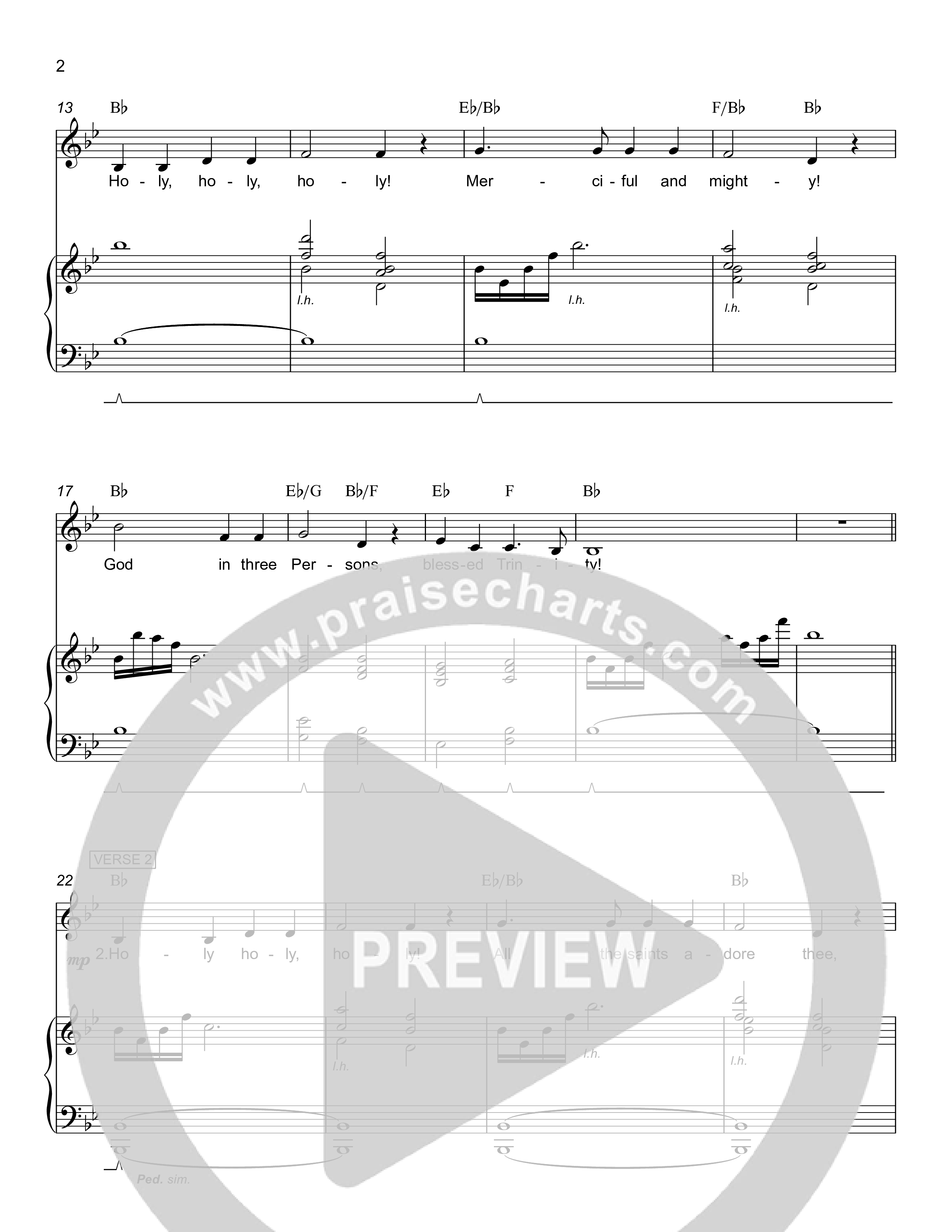 Holy Holy Holy Piano/Melody (Rick Barnes)