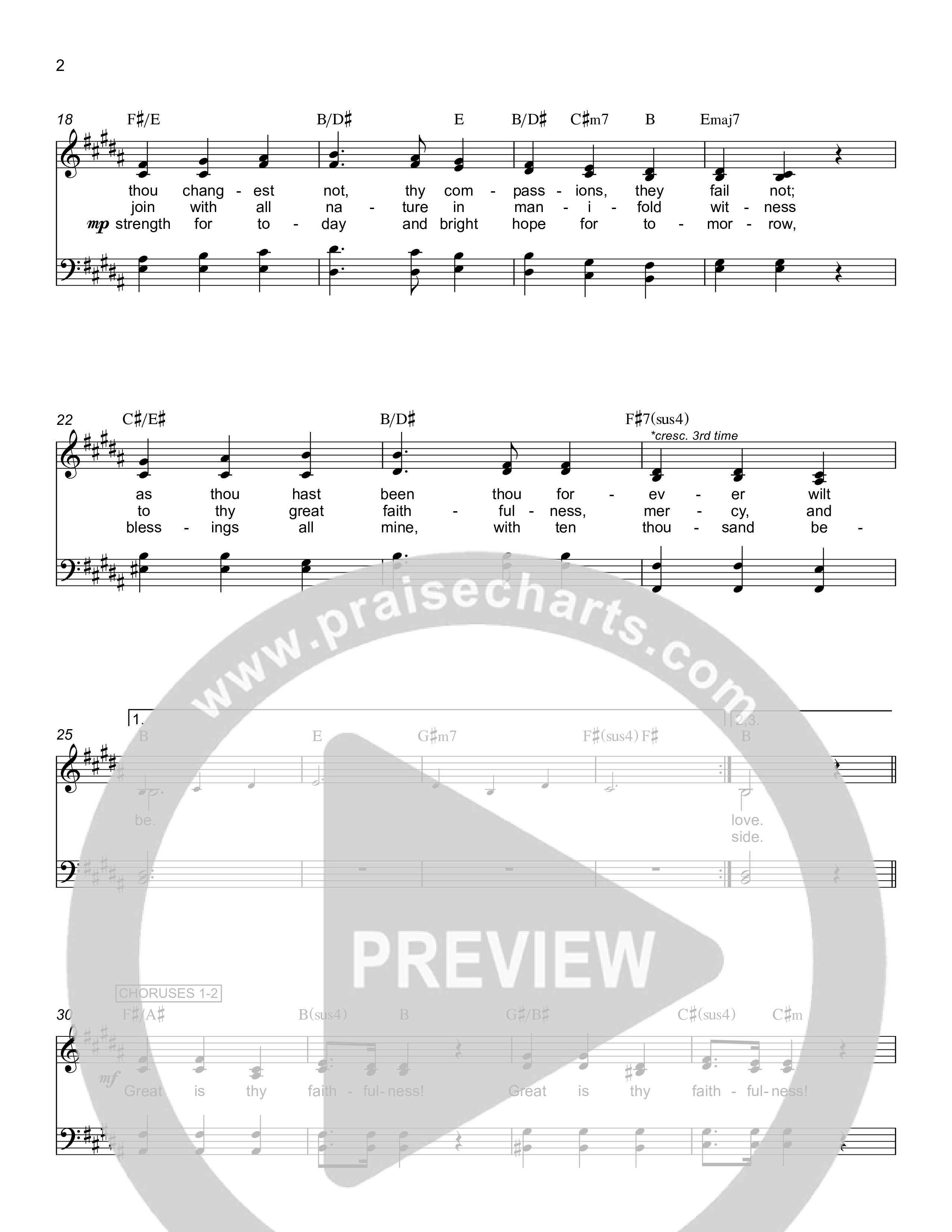 Great Is Thy Faithfulness Choir Sheet (Rick Barnes)