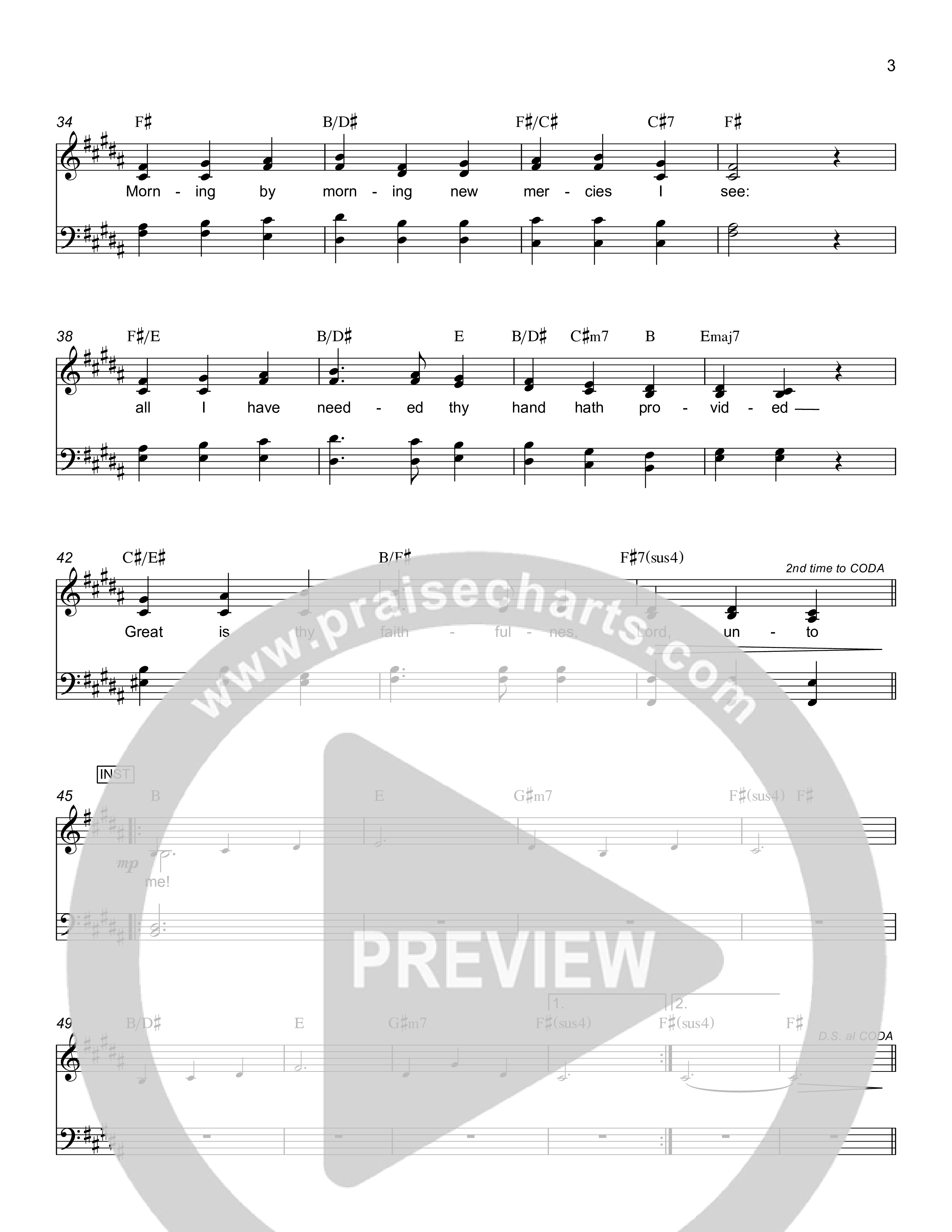 Great Is Thy Faithfulness Choir Sheet (Rick Barnes)