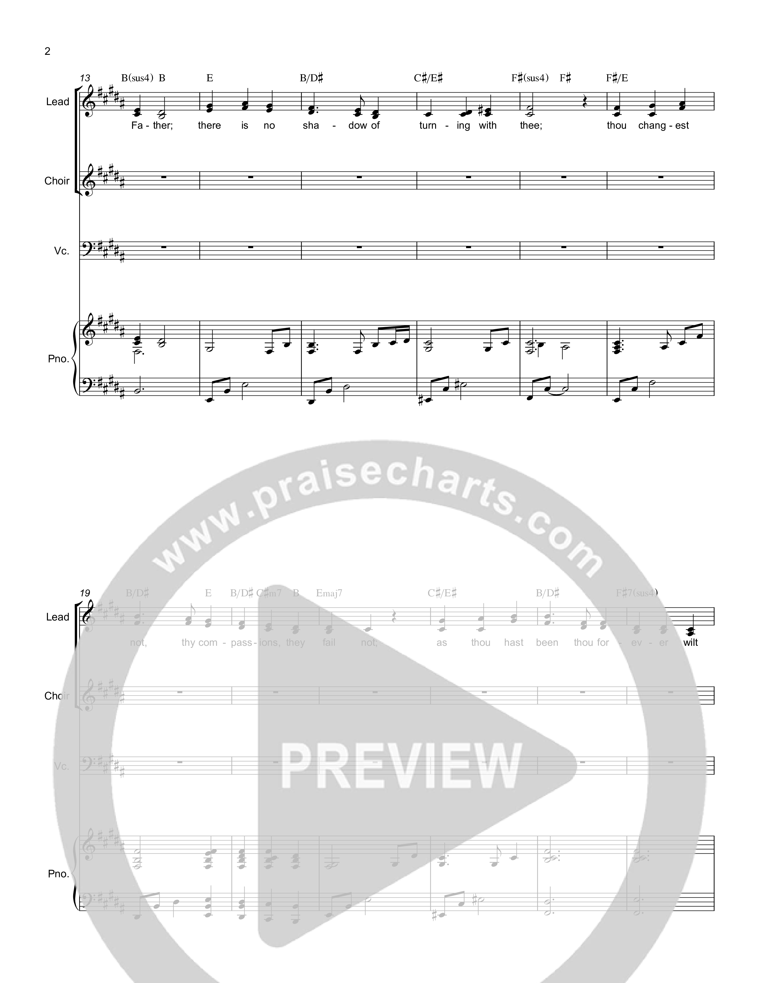 Great Is Thy Faithfulness Conductor's Score (Rick Barnes)