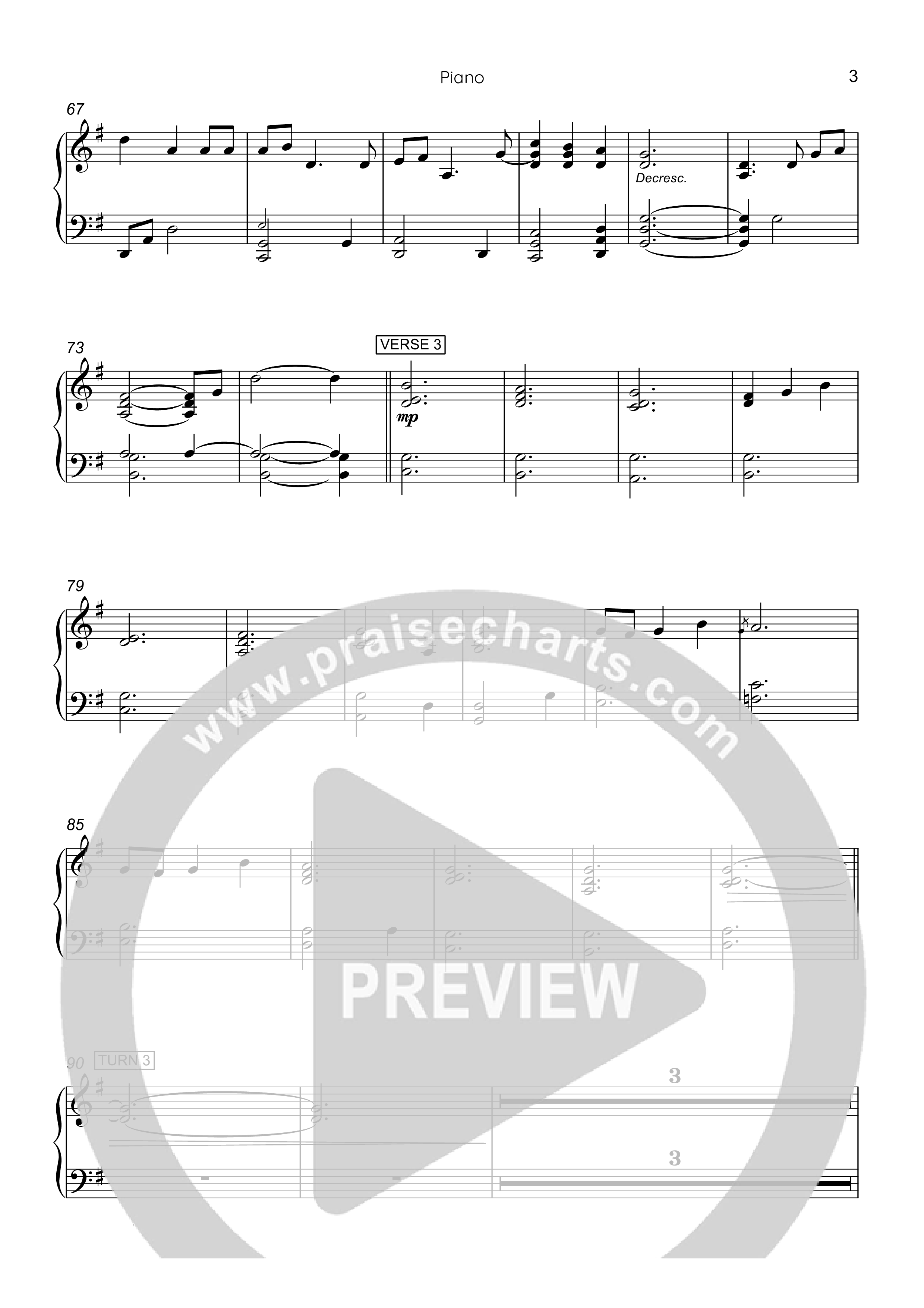 Immortal Invisible Piano Sheet (Rick Barnes)