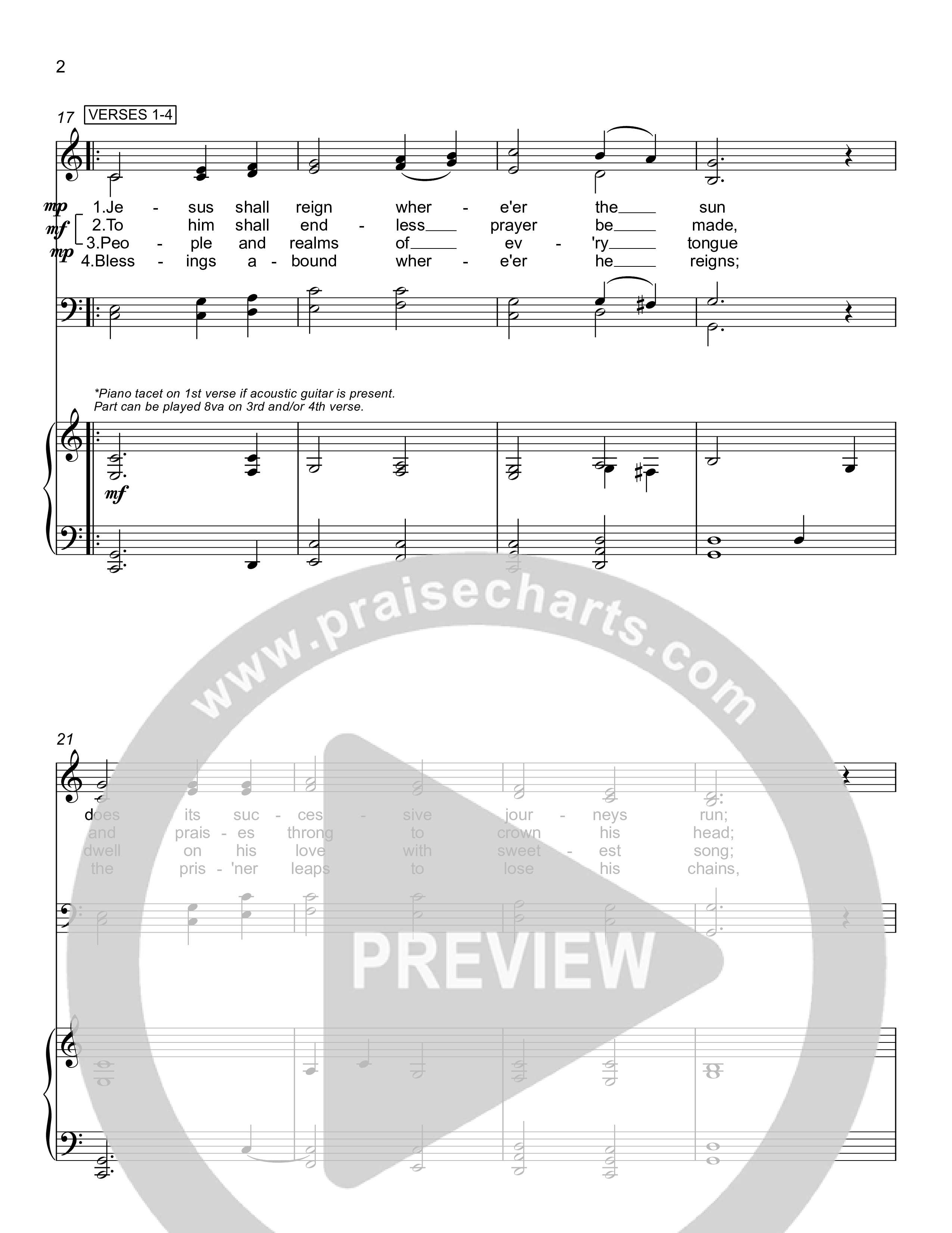 Jesus Shall Reign Piano/Vocal Pack (Rick Barnes)